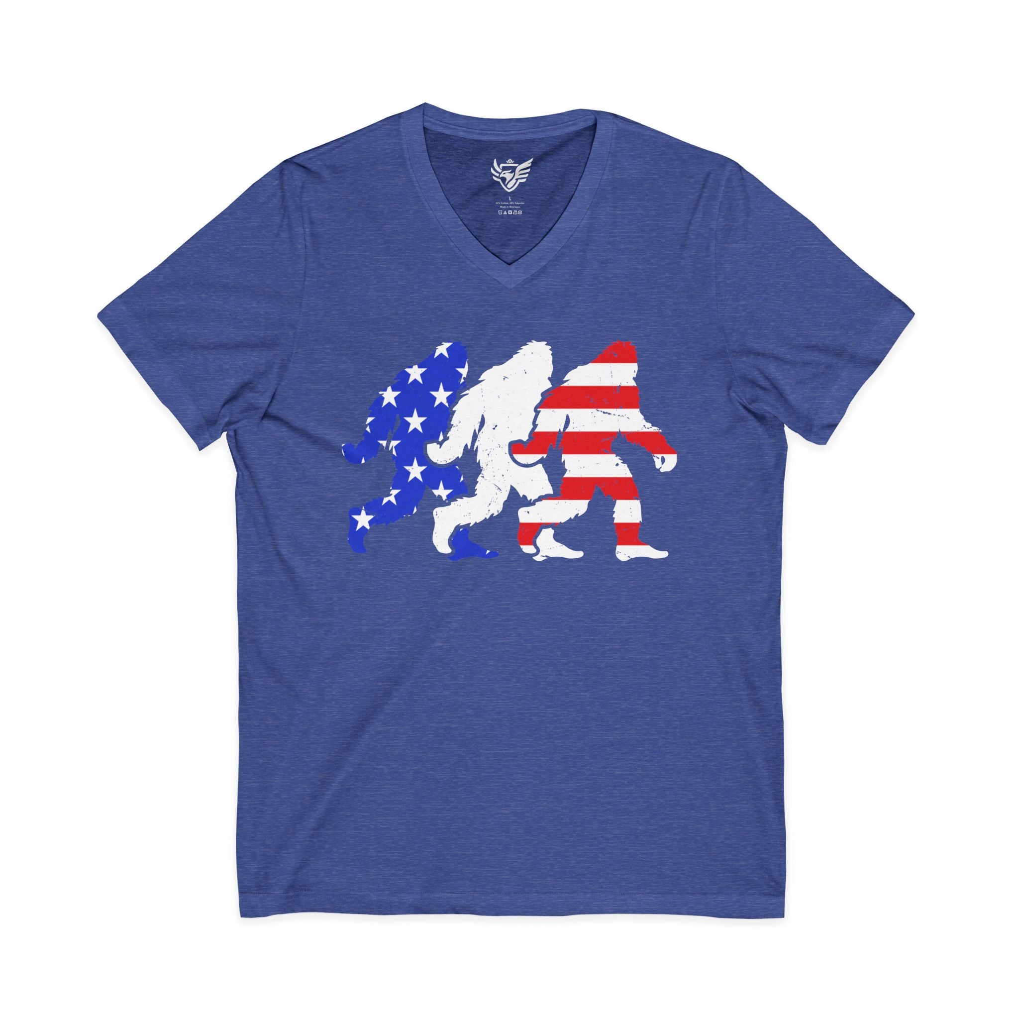 Big Foot USA Jersey Short Sleeve V-Neck Tee