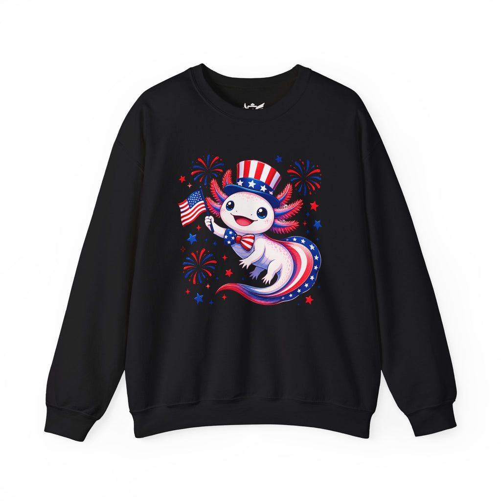 Patriotic Axolotl Heavy Blend™ Crewneck Sweatshirt