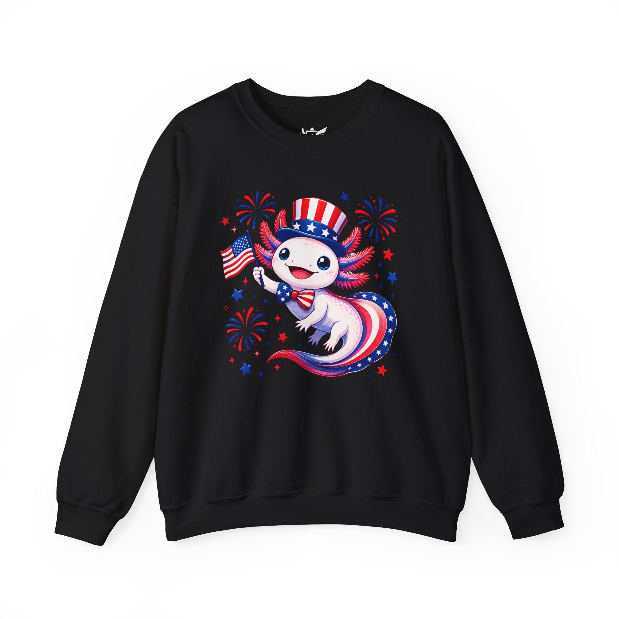 Patriotic Axolotl Heavy Blend™ Crewneck Sweatshirt