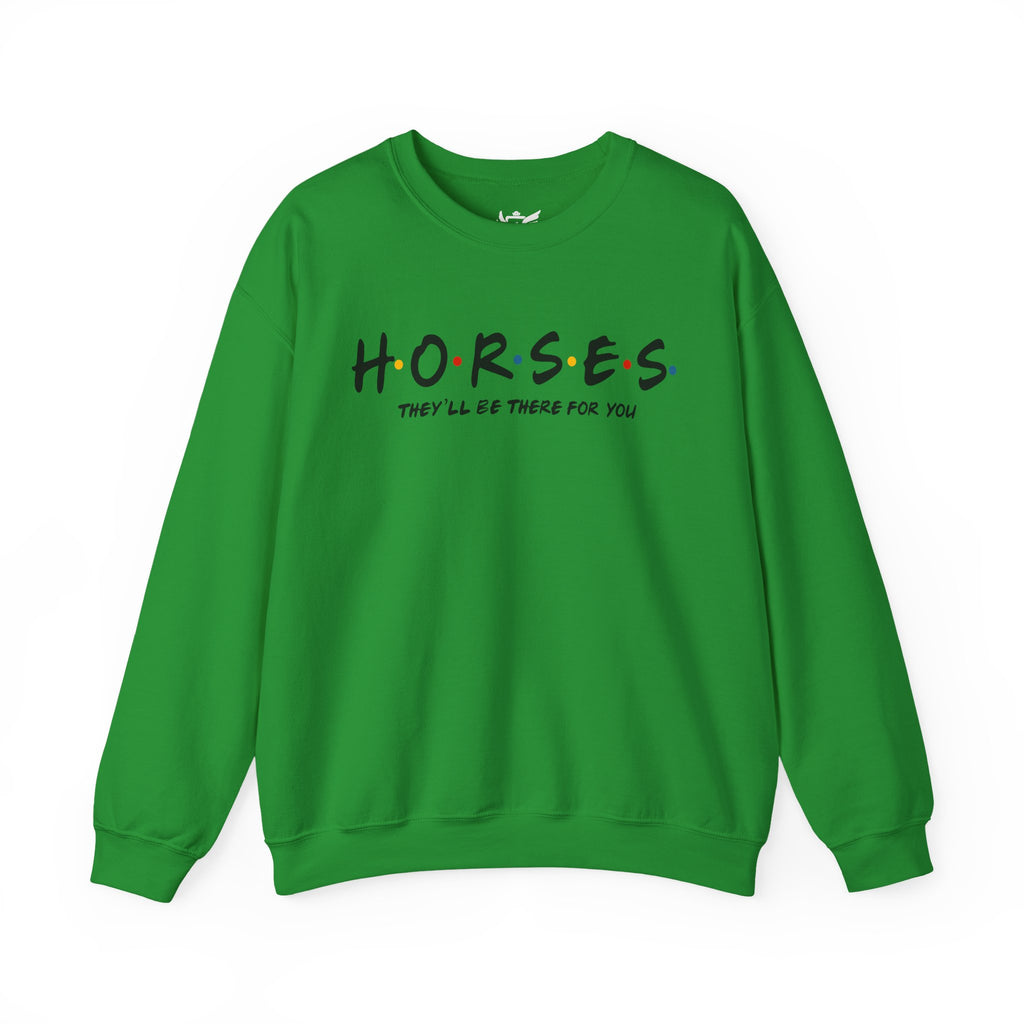 Horses, Friends Theme Heavy Blend™ Crewneck Sweatshirt