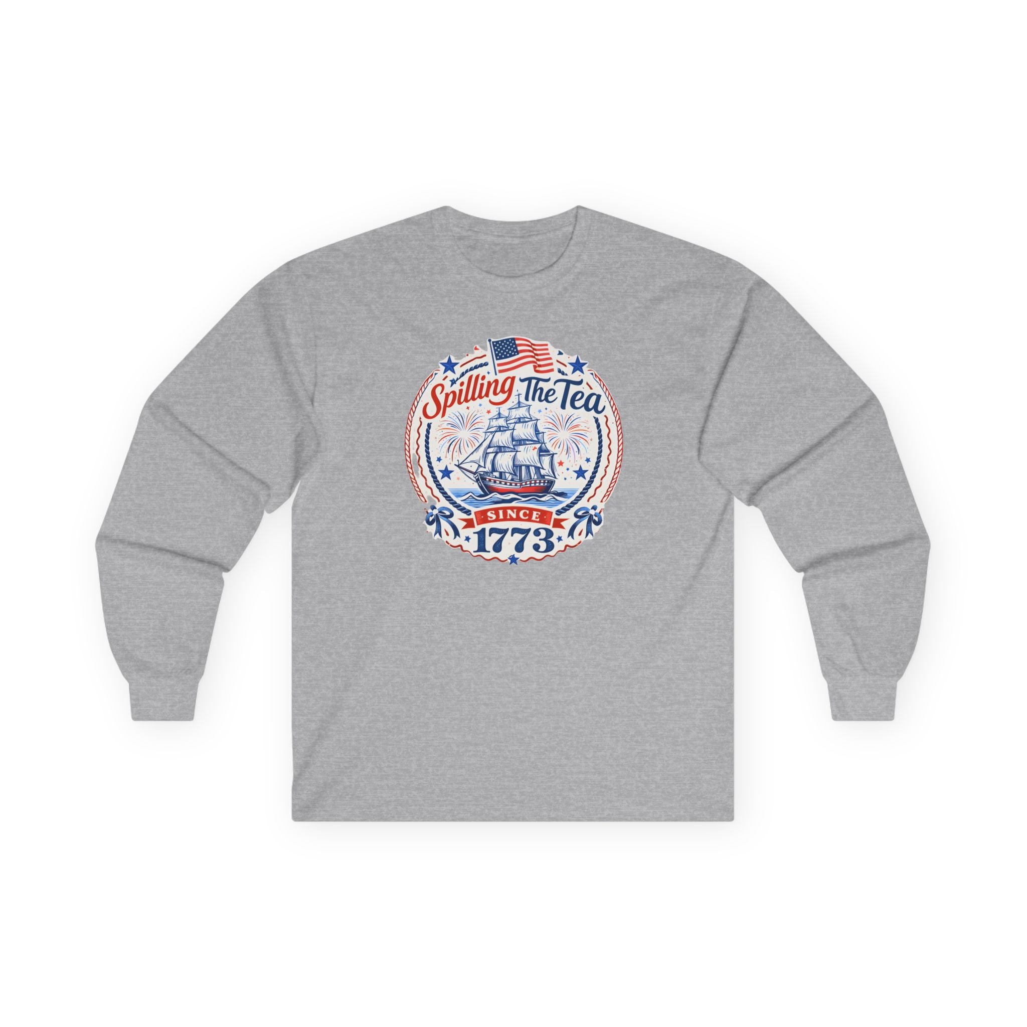 Spilling The Tea Cotton Long Sleeve Tee