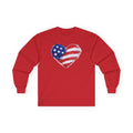 Heart Flag Cotton Long Sleeve Tee
