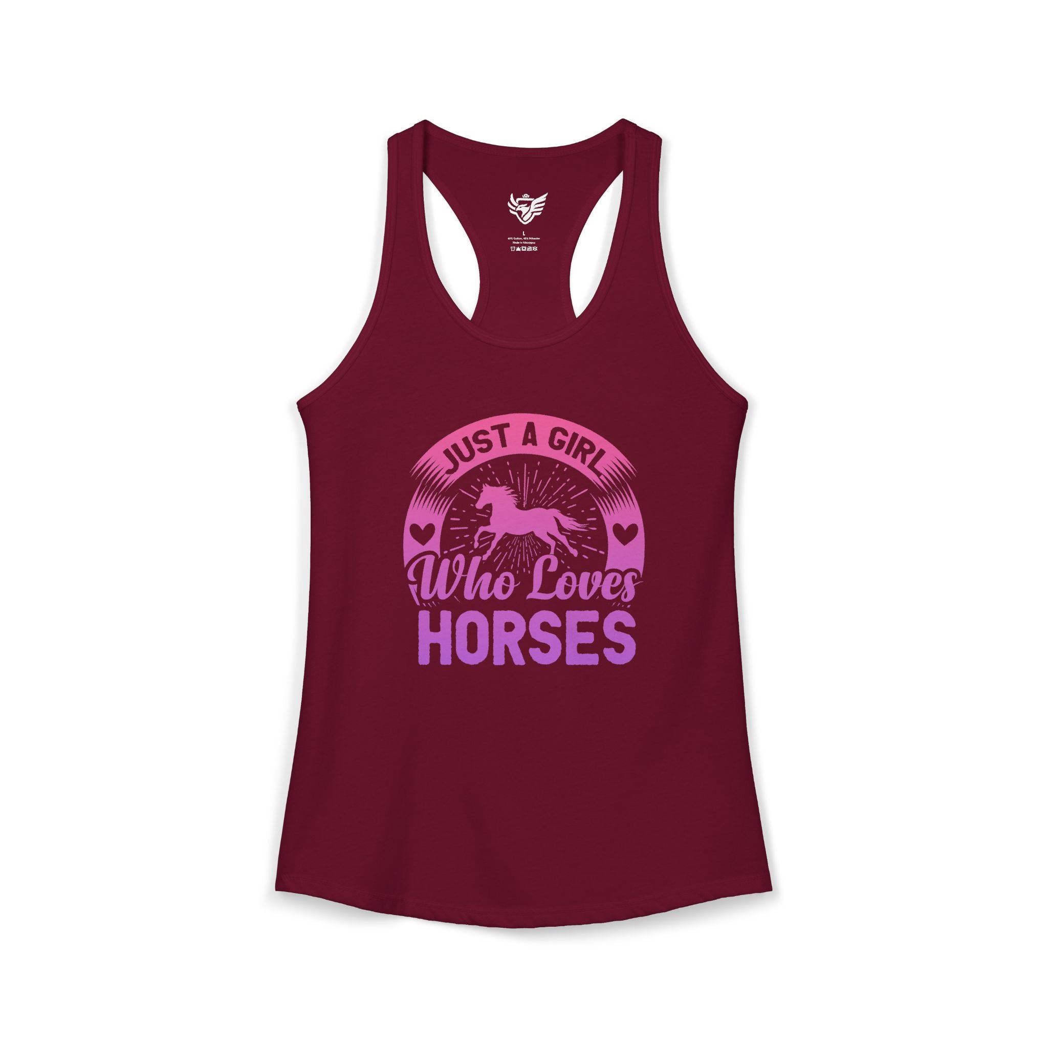 Just a Girl Who Loves Horses Ideal Racerback Tank
