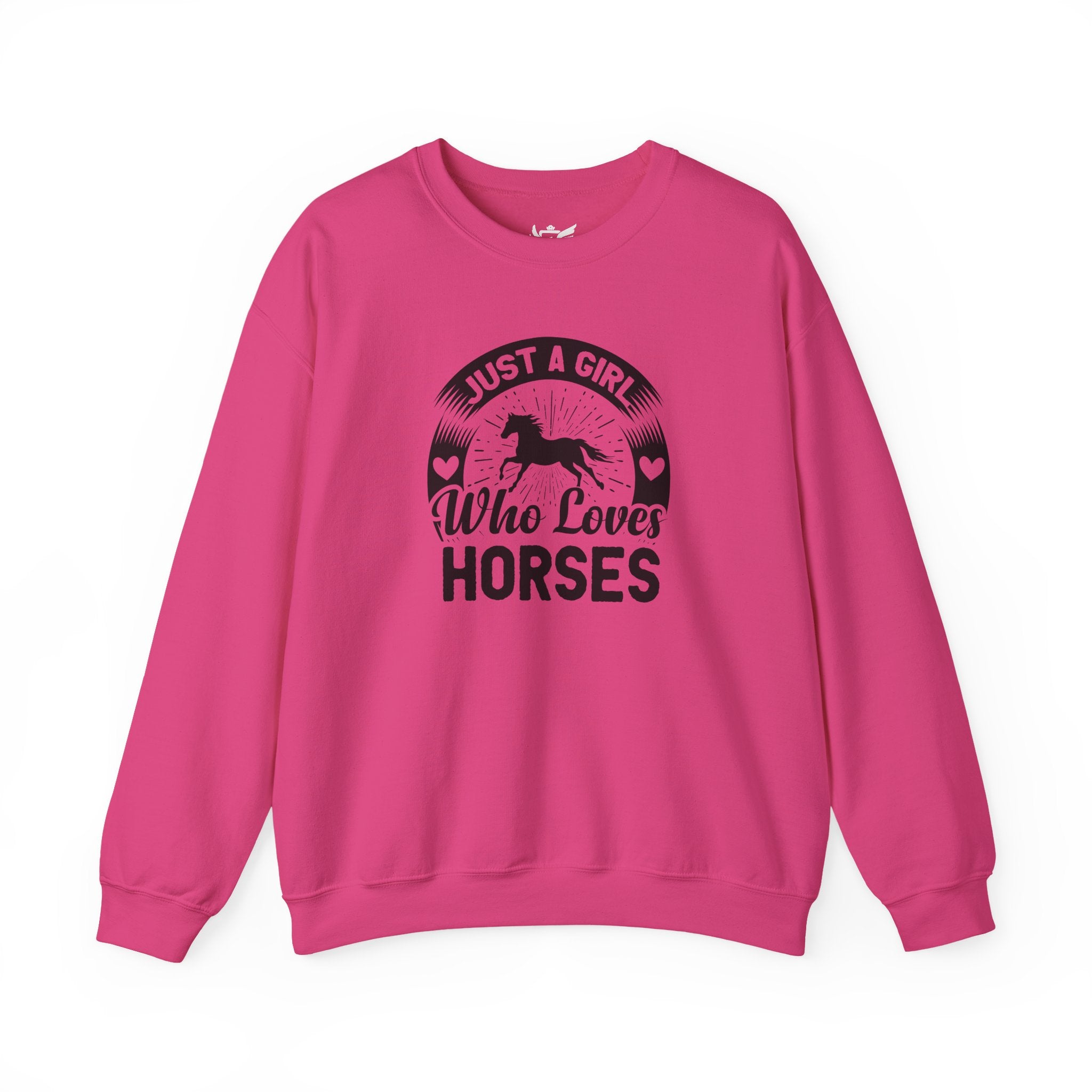 Just a Girl Who Loves Horses Heavy Blend™ Crewneck Sweatshirt