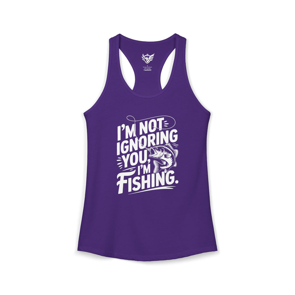 I'm Not Ignoring You Ideal Racerback Tank