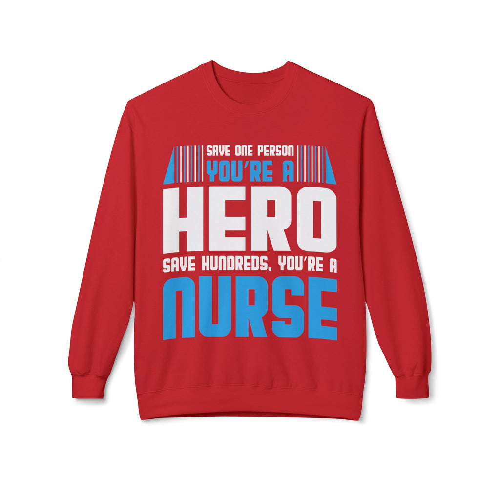Nurses Are Heros Midweight Softstyle Fleece Crewneck Sweatshirt