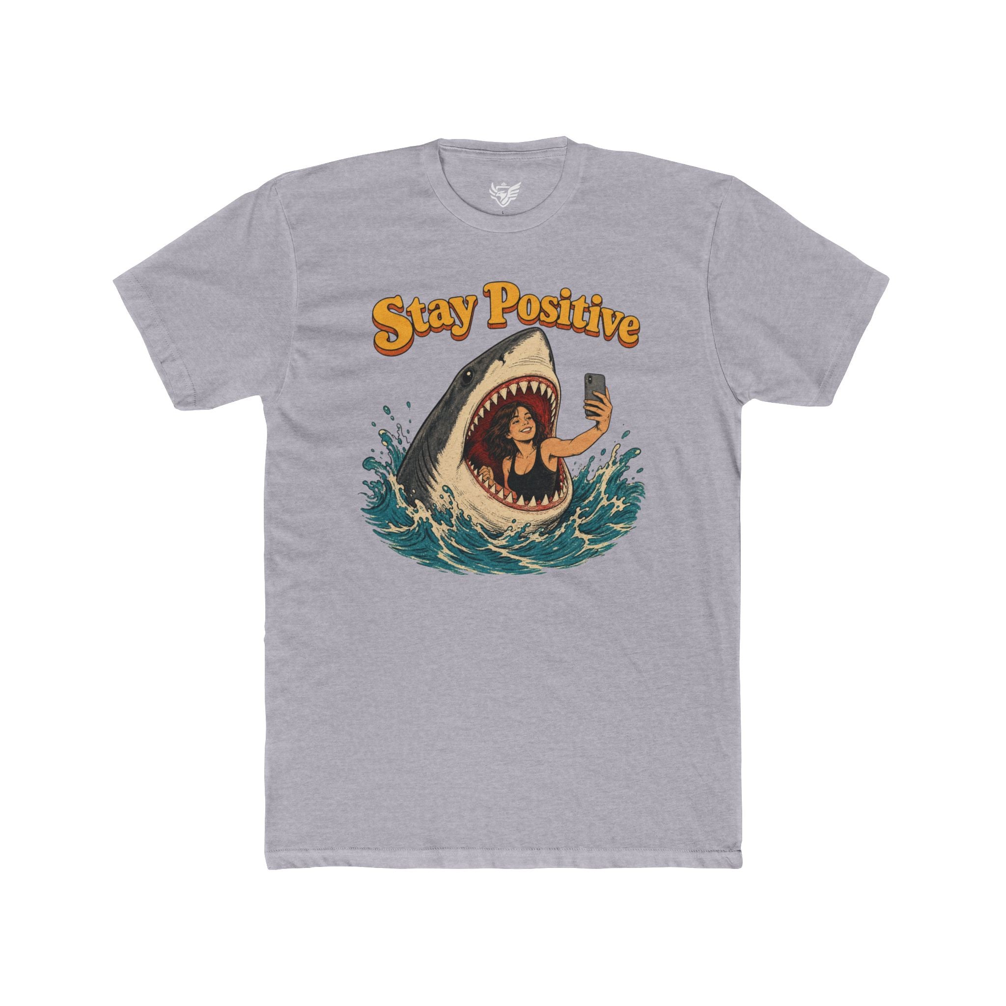 Stay Positive Cotton Crew Tee