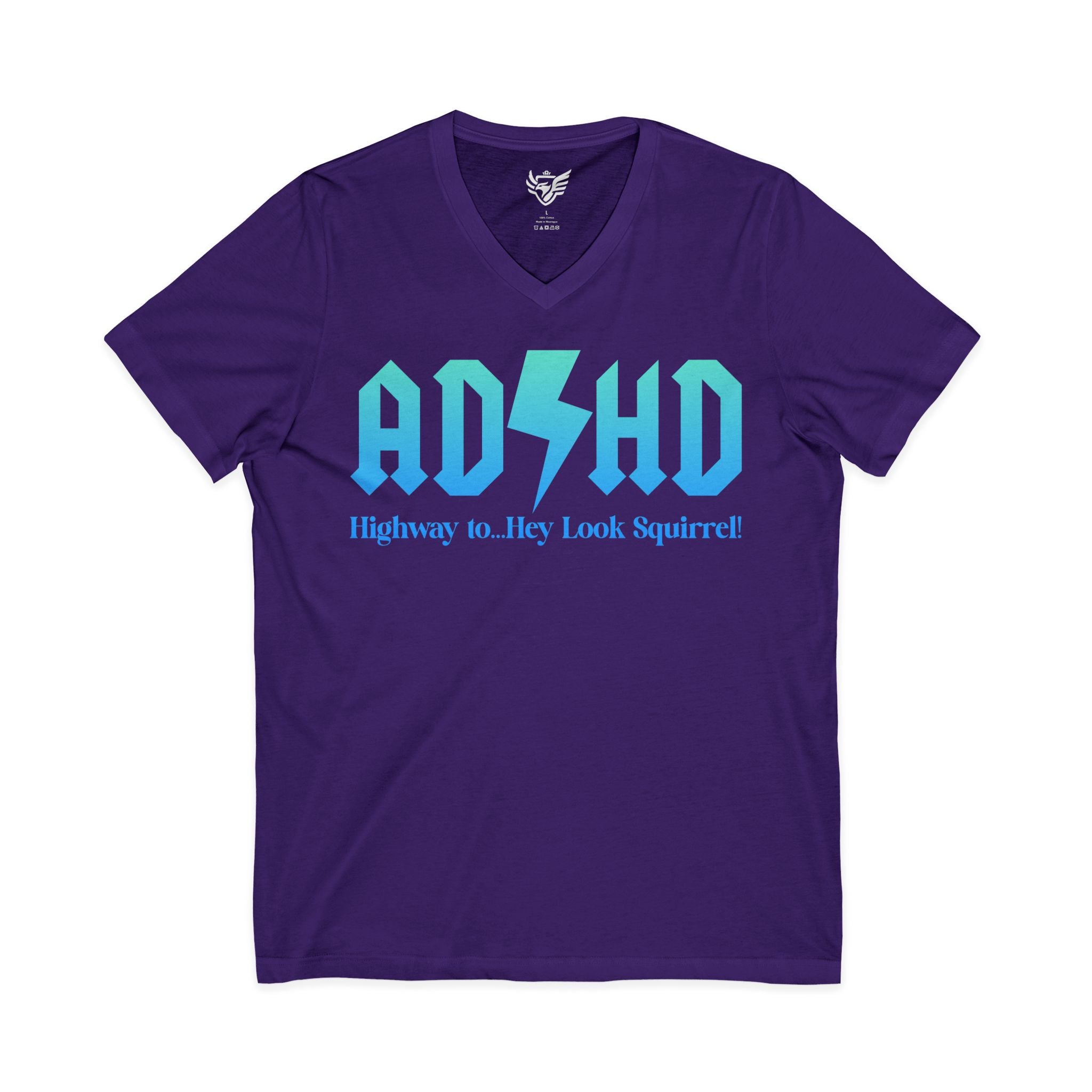 ADHD Highway to... Jersey Short Sleeve V-Neck Tee