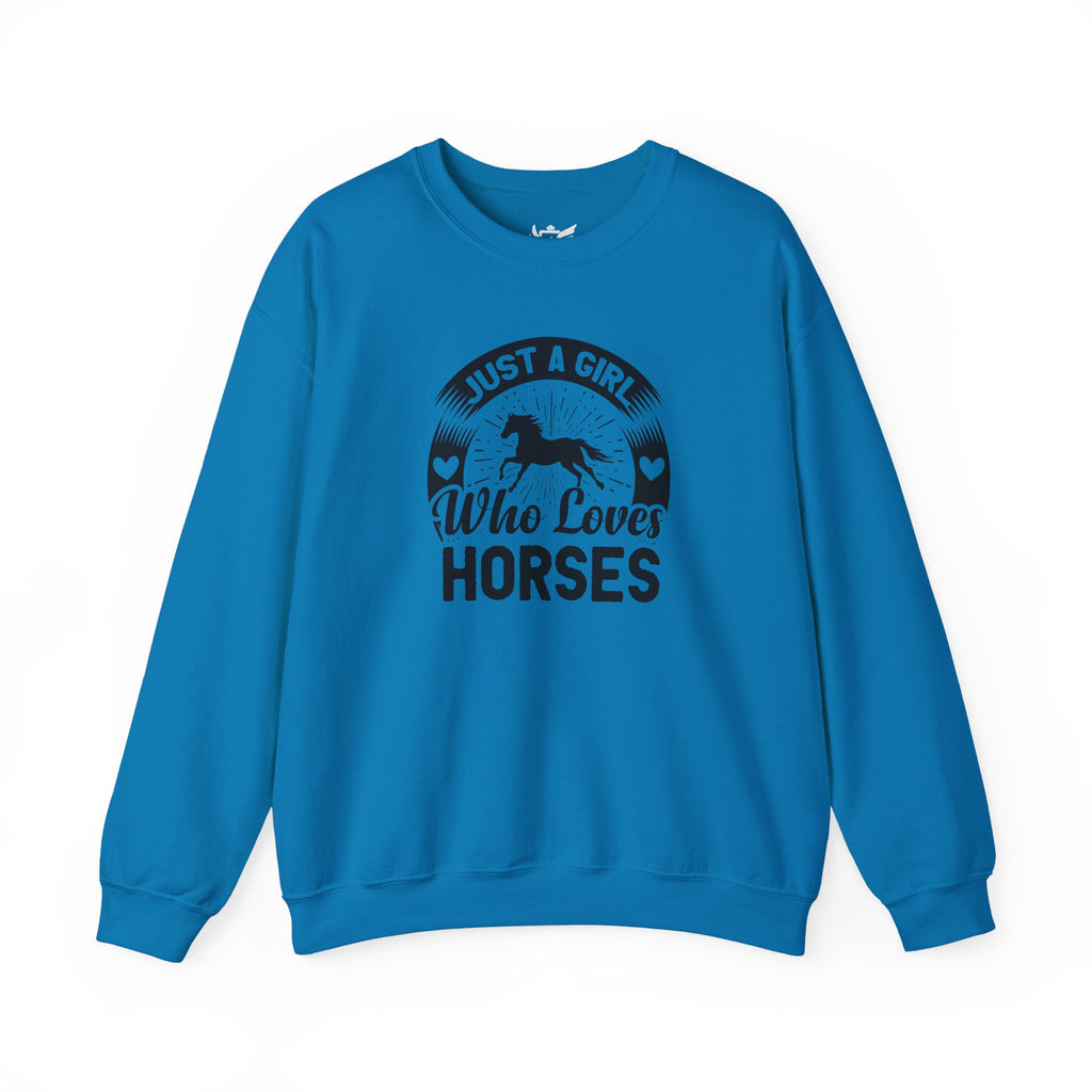 Just a Girl Who Loves Horses Heavy Blend™ Crewneck Sweatshirt
