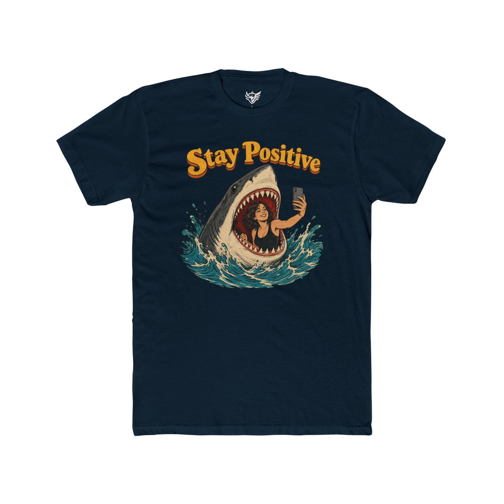 Stay Positive Cotton Crew Tee