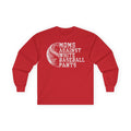 Mom's Against White Baseball Pants Cotton Long Sleeve Tee