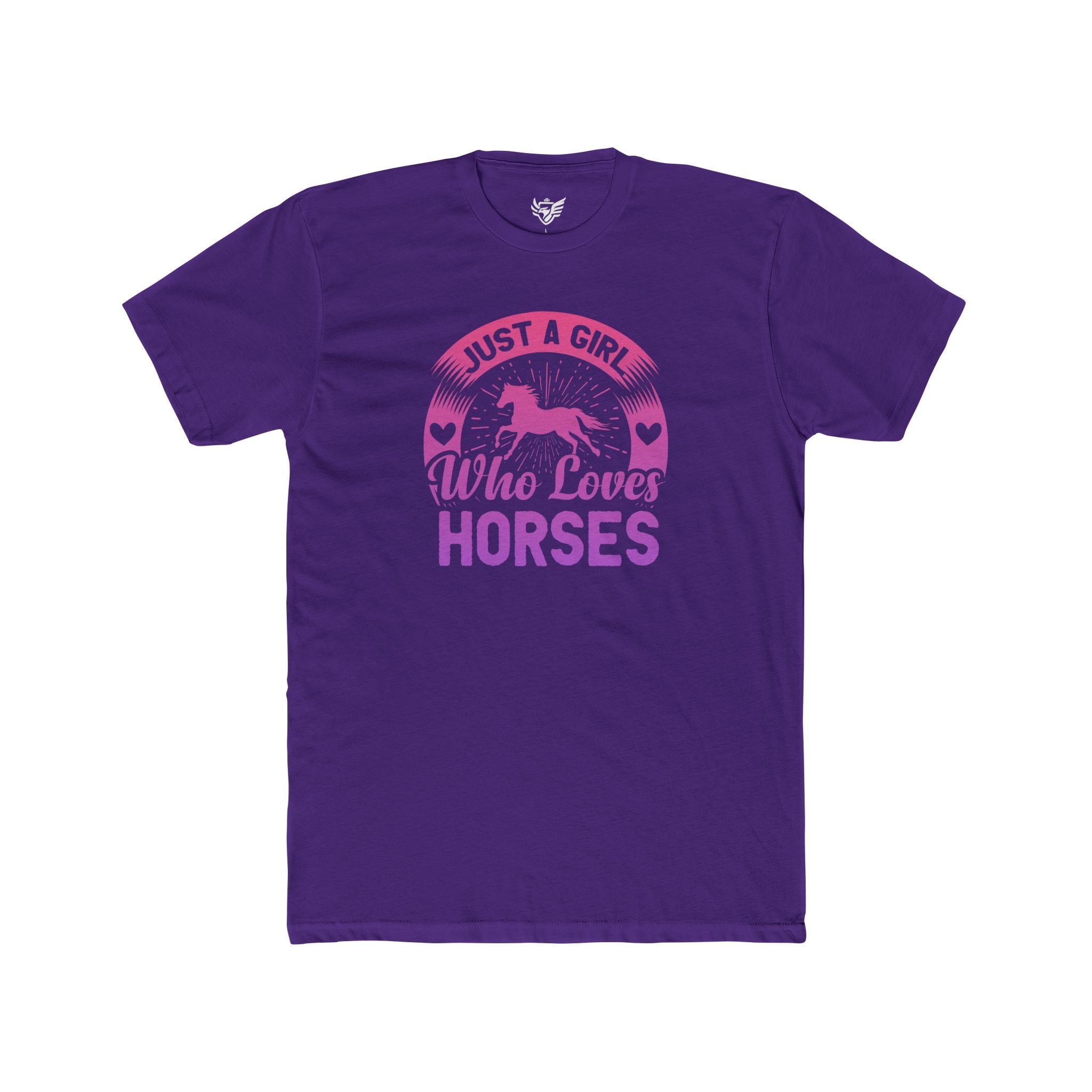 Just a Girl Who Loves Horses Cotton Crew Tee