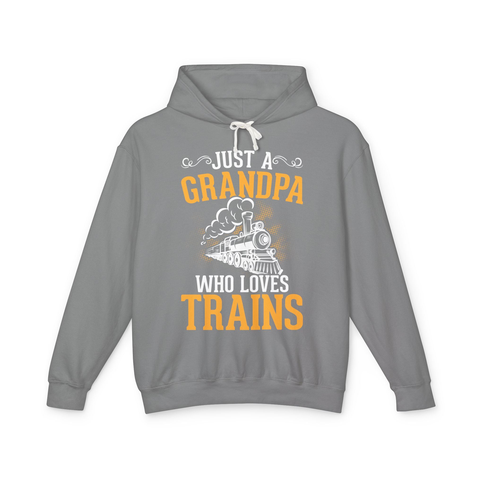 Train Lover Grandpa Lightweight Hooded Sweatshirt