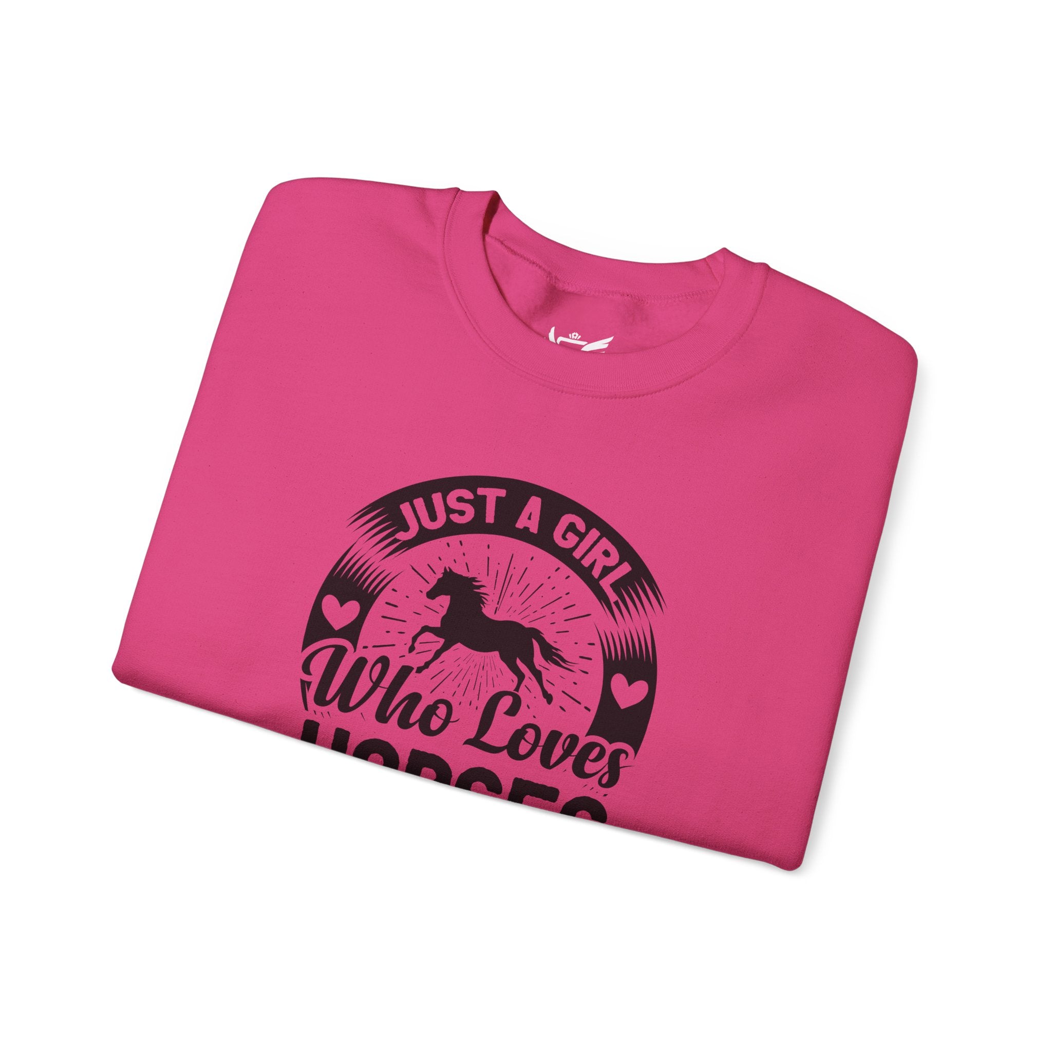 Just a Girl Who Loves Horses Heavy Blend™ Crewneck Sweatshirt
