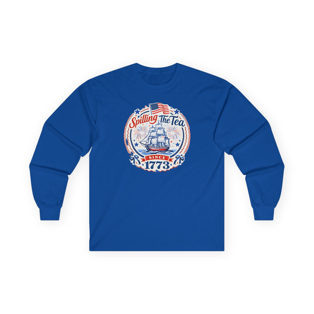 Spilling The Tea Cotton Long Sleeve Tee