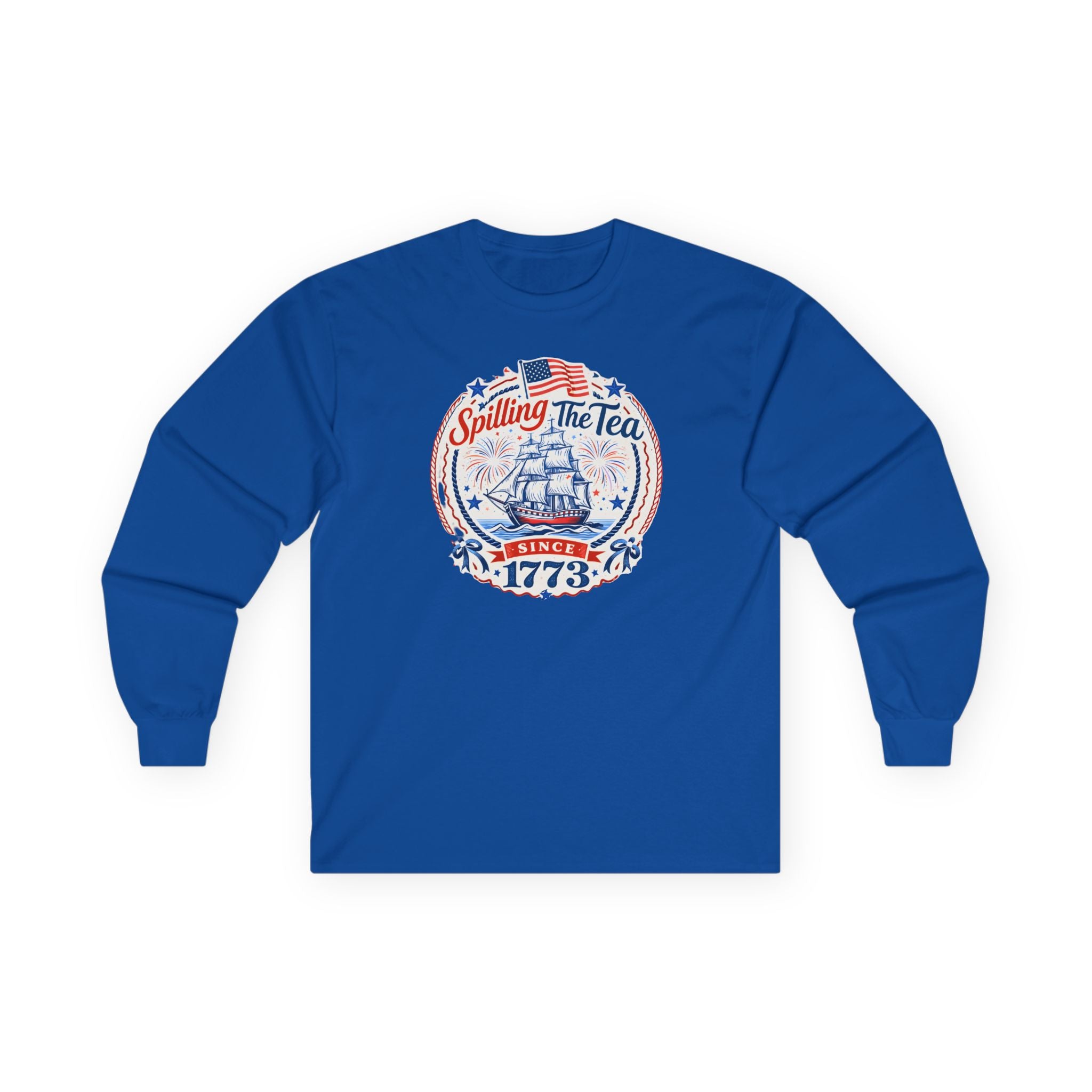 Spilling The Tea Cotton Long Sleeve Tee