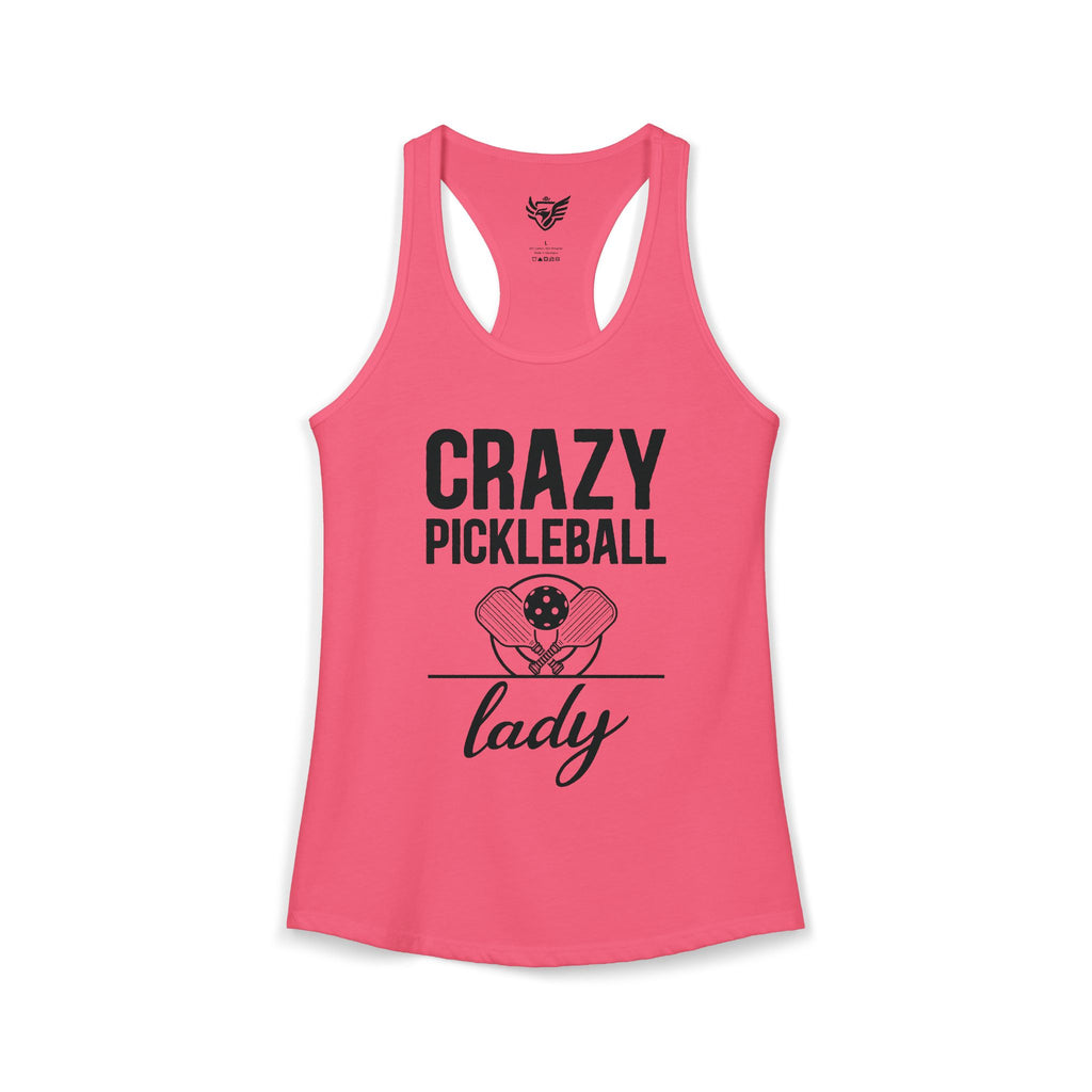 Crazy Pickleball Lady Ideal Racerback Tank