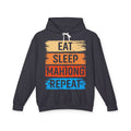 Eat Sleep Mahjong Repeat Lightweight Hooded Sweatshirt