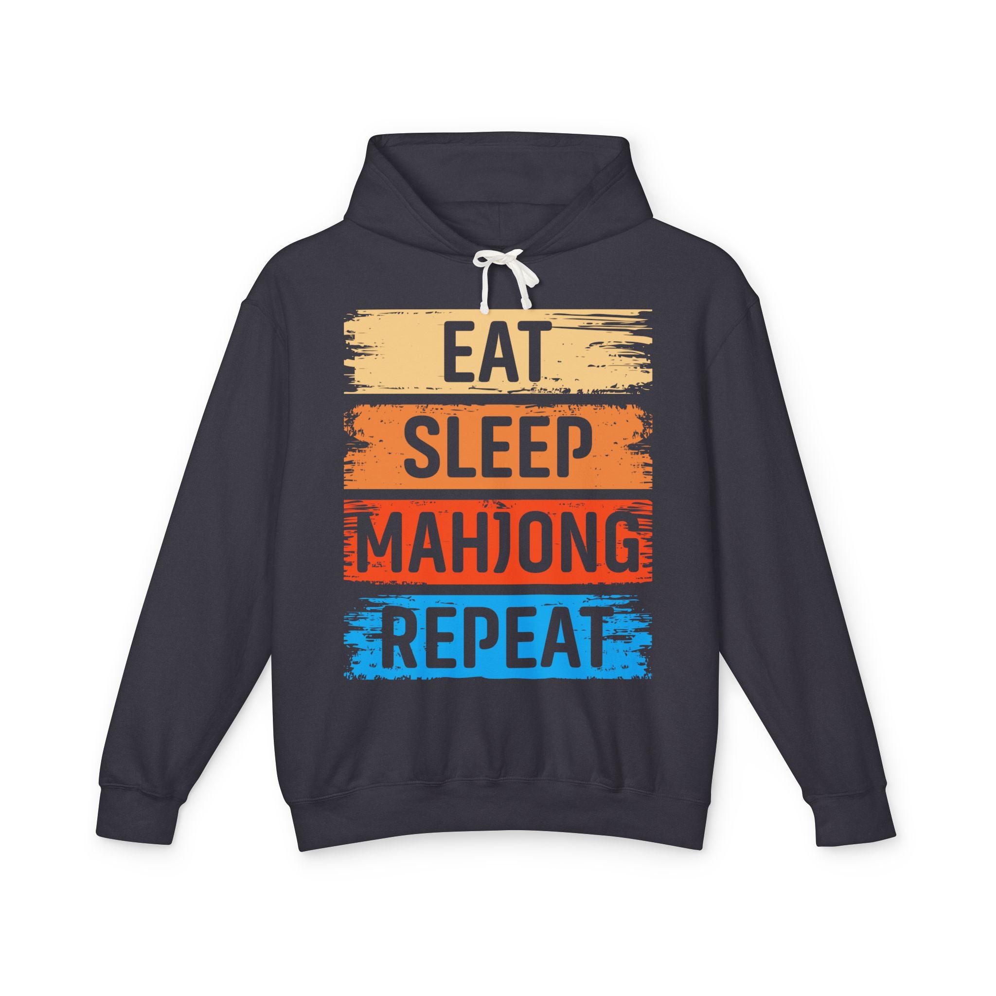Eat Sleep Mahjong Repeat Lightweight Hooded Sweatshirt