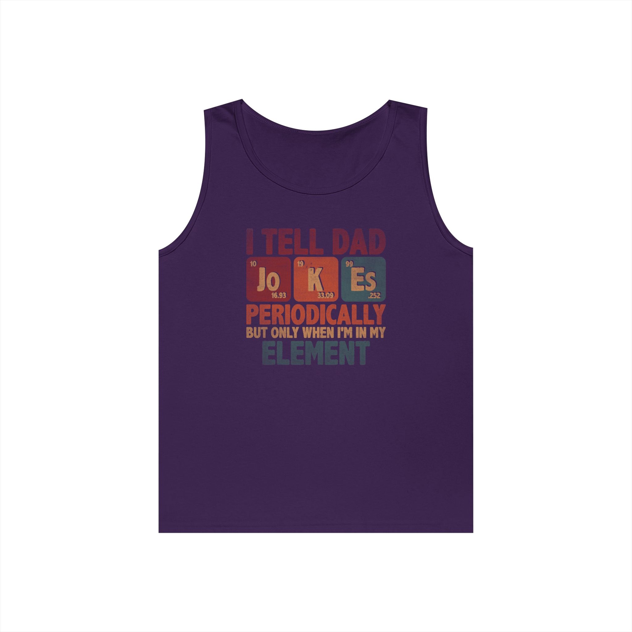 Dad Jokes Periodically Heavy Cotton Tank Top