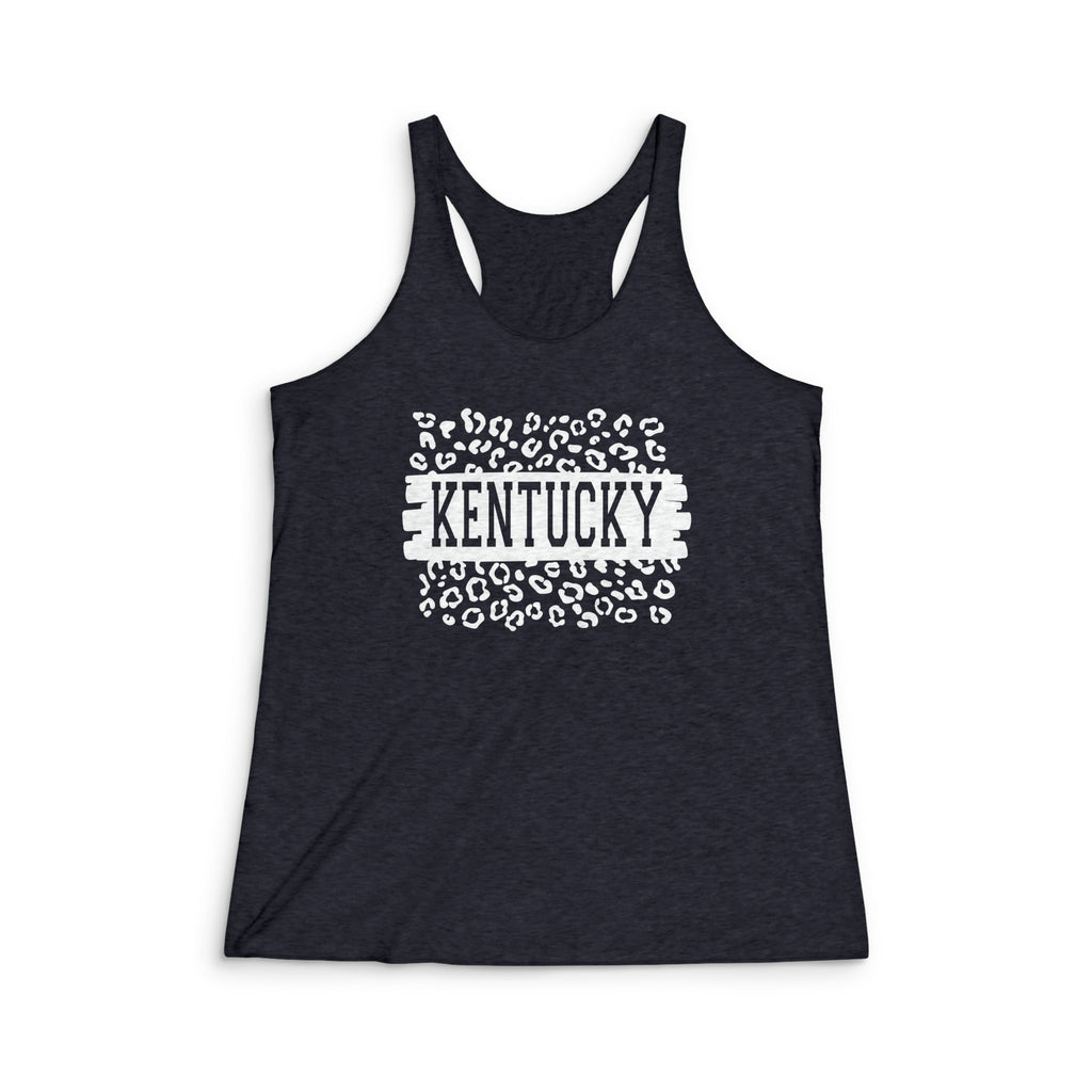 KY Leopard Tri-Blend Racerback Tank