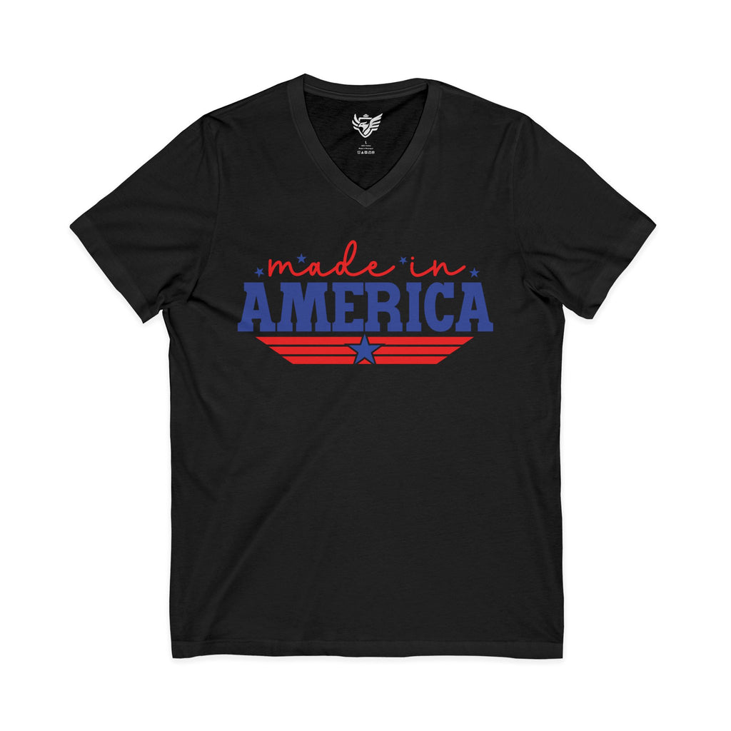 Made In America Jersey Short Sleeve V-Neck Tee