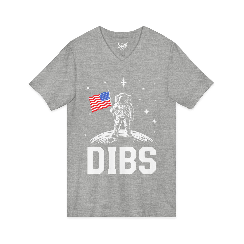 DIBS on the Moon Jersey Short Sleeve V-Neck Tee