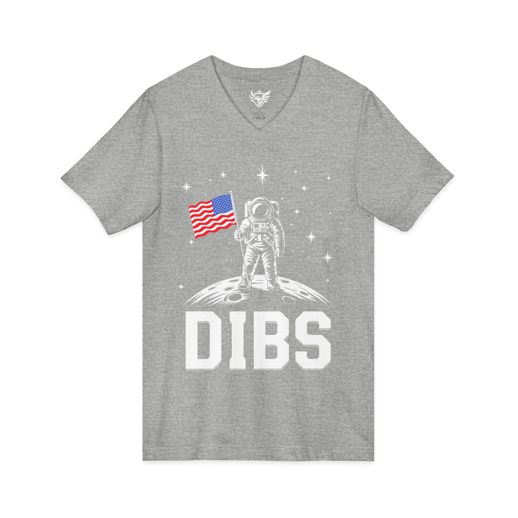 DIBS on the Moon Jersey Short Sleeve V-Neck Tee