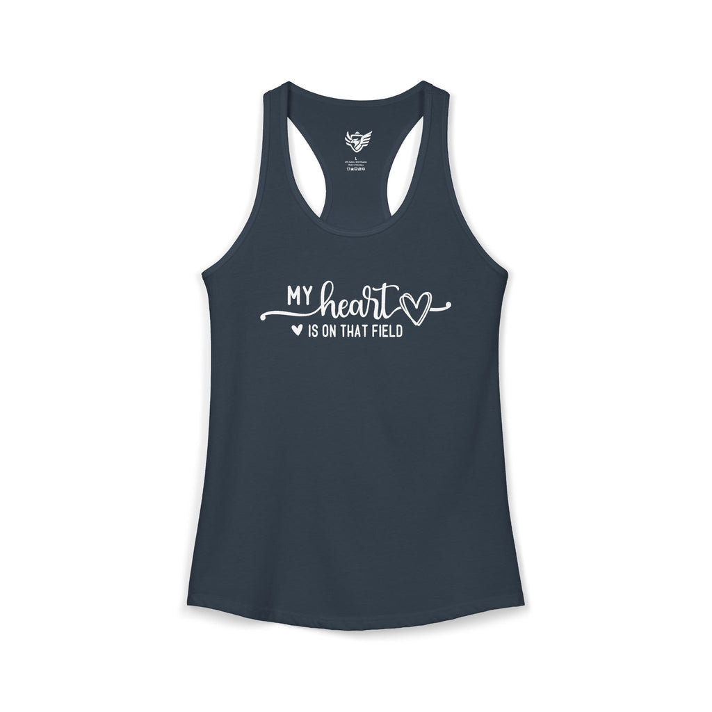 My Heart is on that Field Ideal Racerback Tank