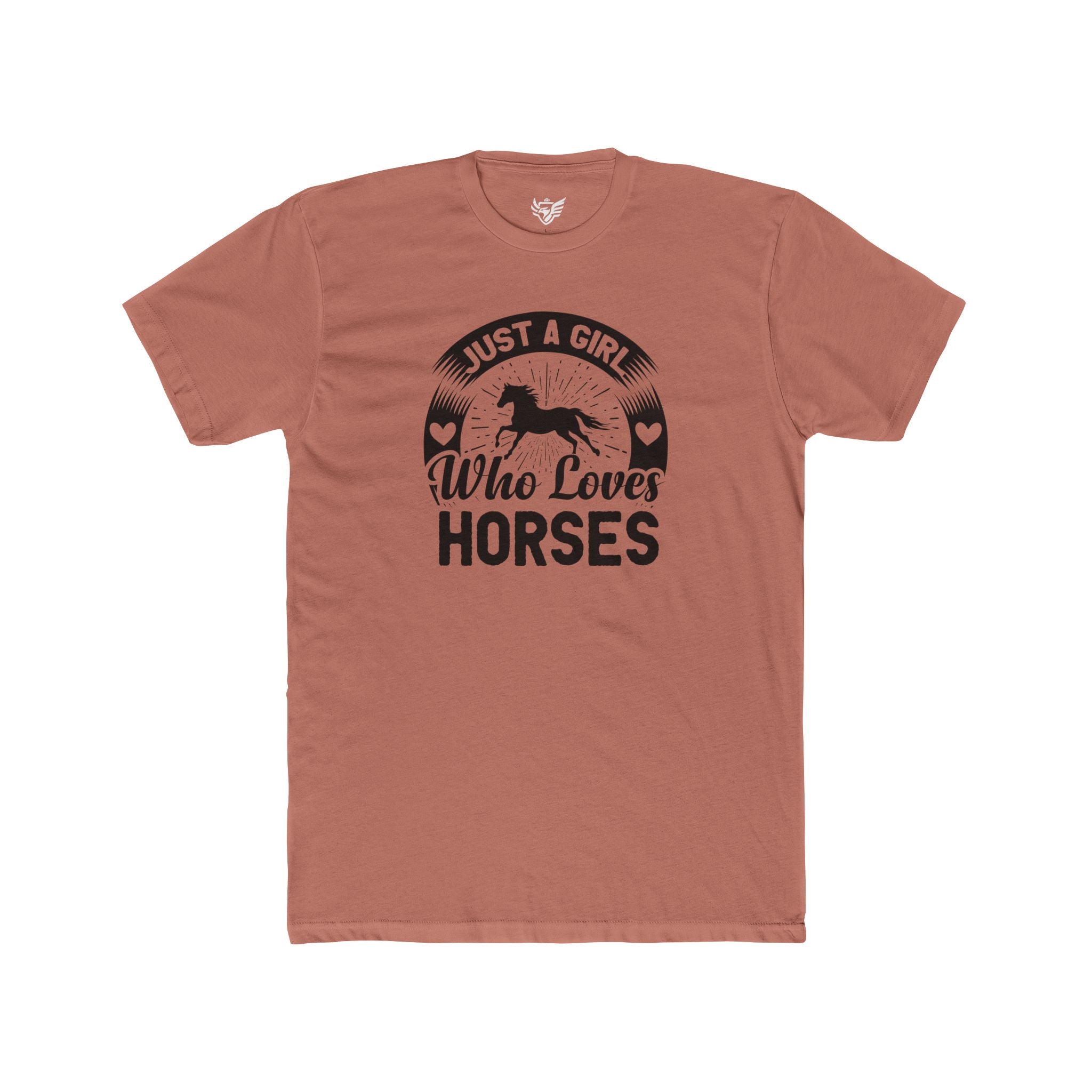 Just a Girl Who Loves Horses Cotton Crew Tee