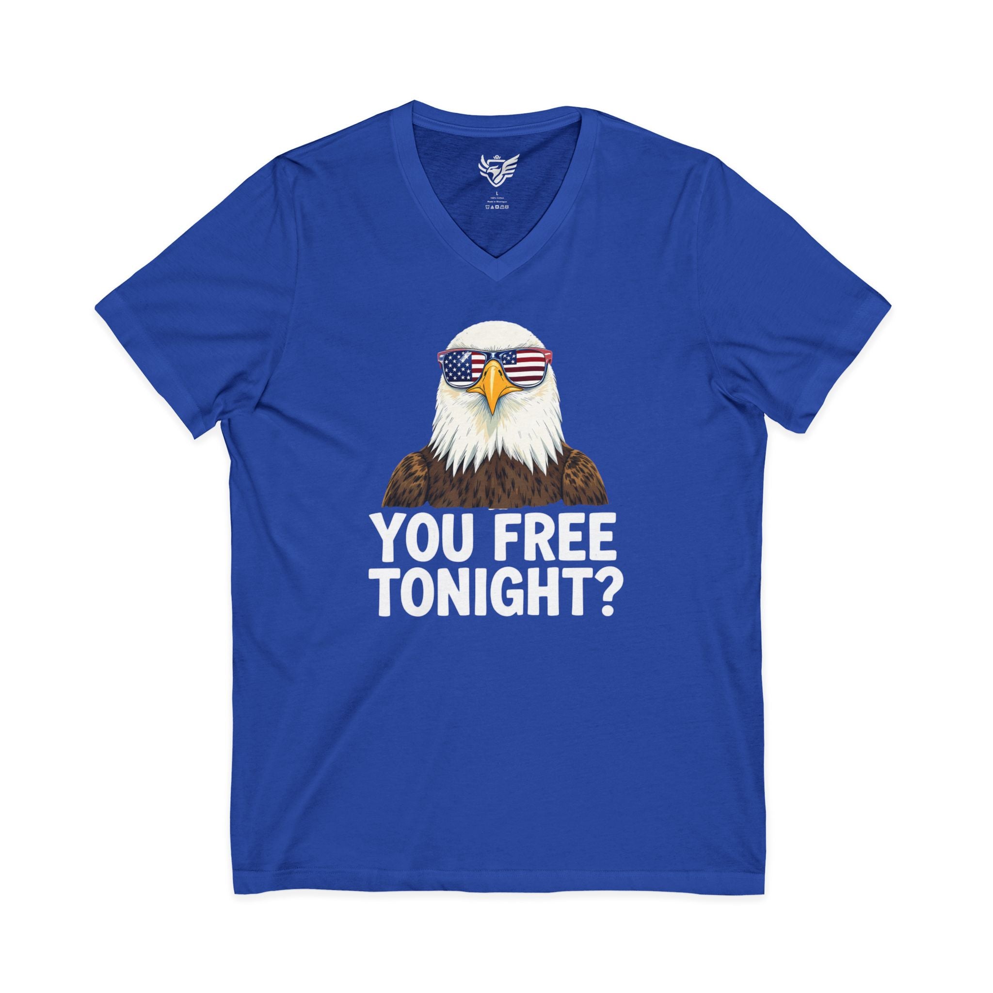 You Free Tonight? Jersey Short Sleeve V-Neck Tee