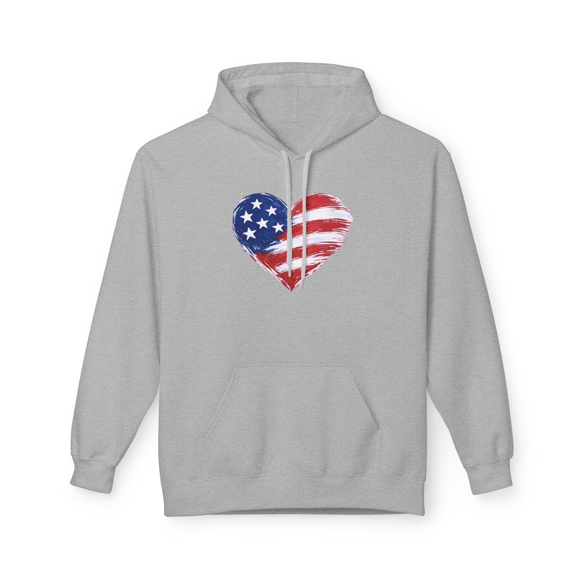 Heart Flag Midweight Softstyle Fleece Hoodie