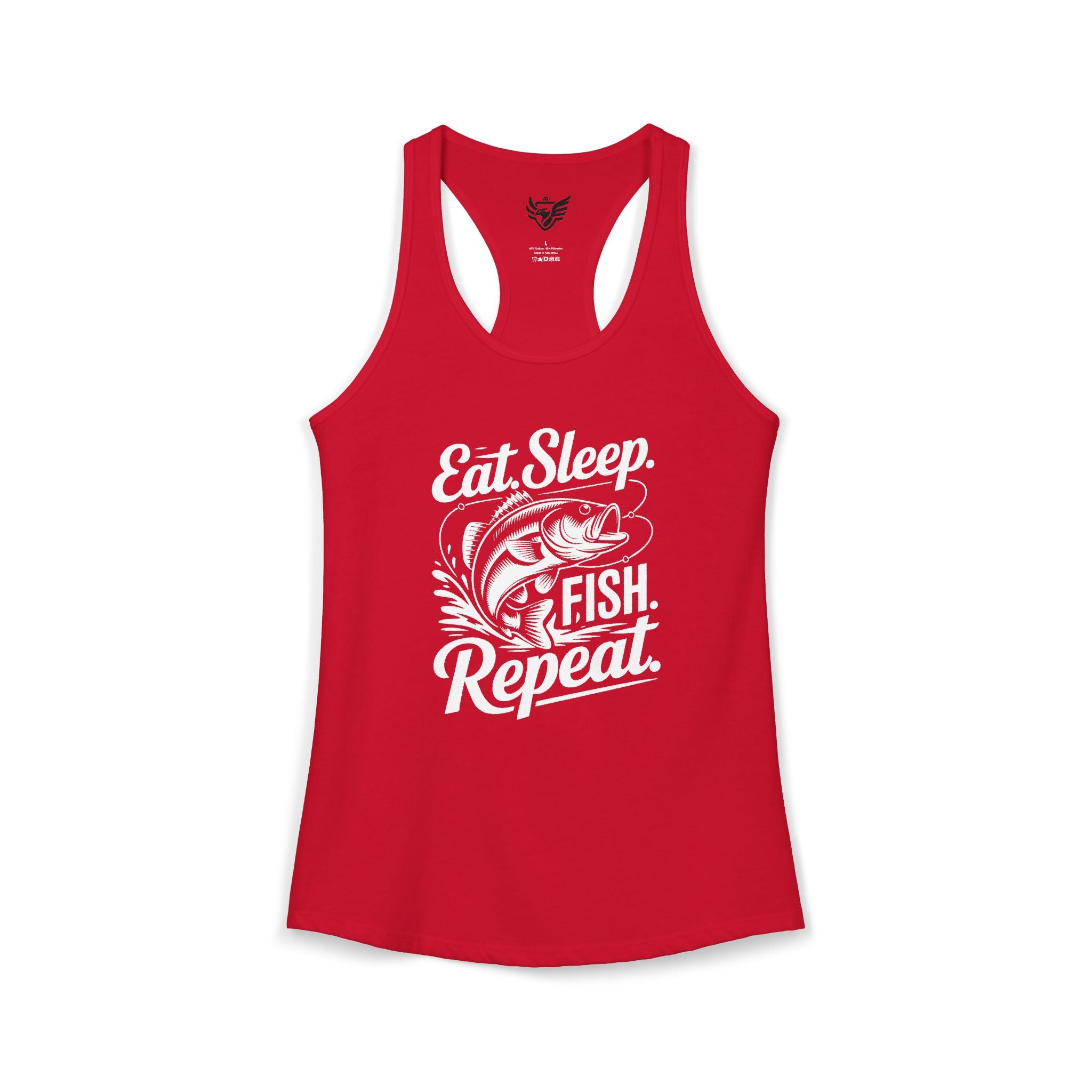 Eat Sleep Fish Repeat Ideal Racerback Tank