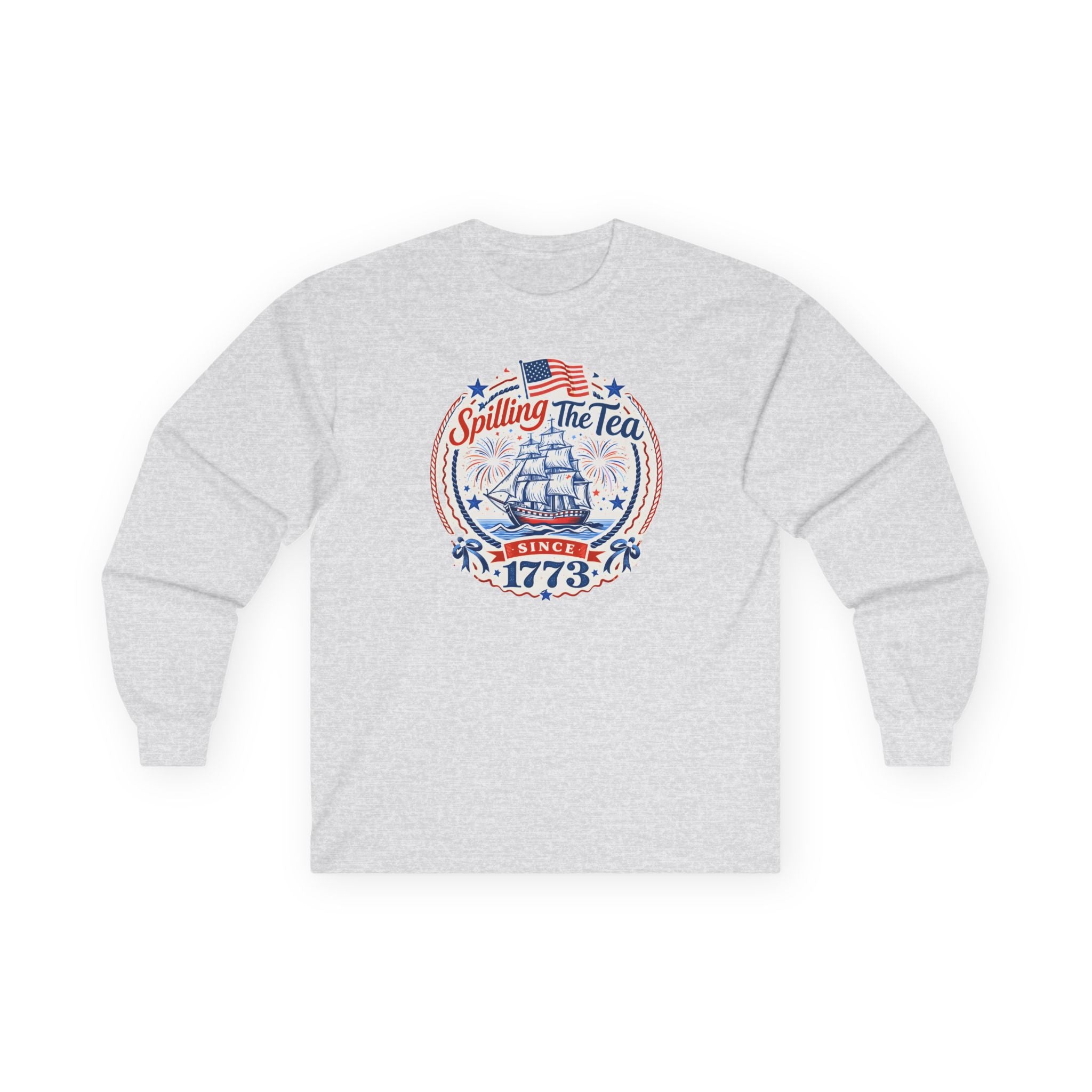 Spilling The Tea Cotton Long Sleeve Tee