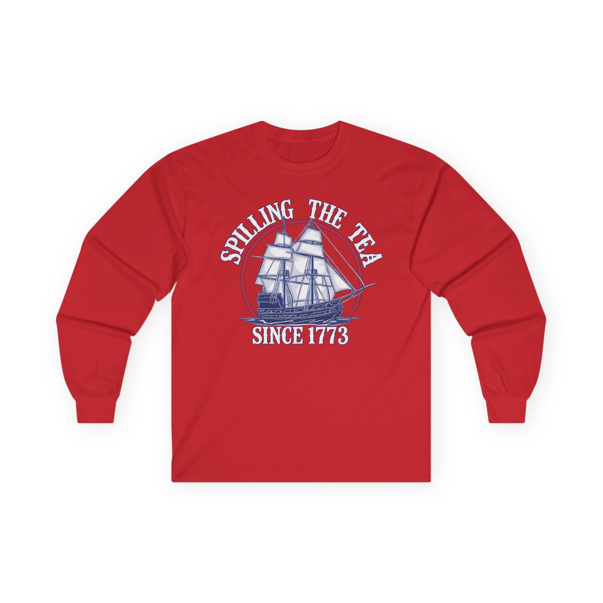 Spilling The Tea Cotton Long Sleeve Tee