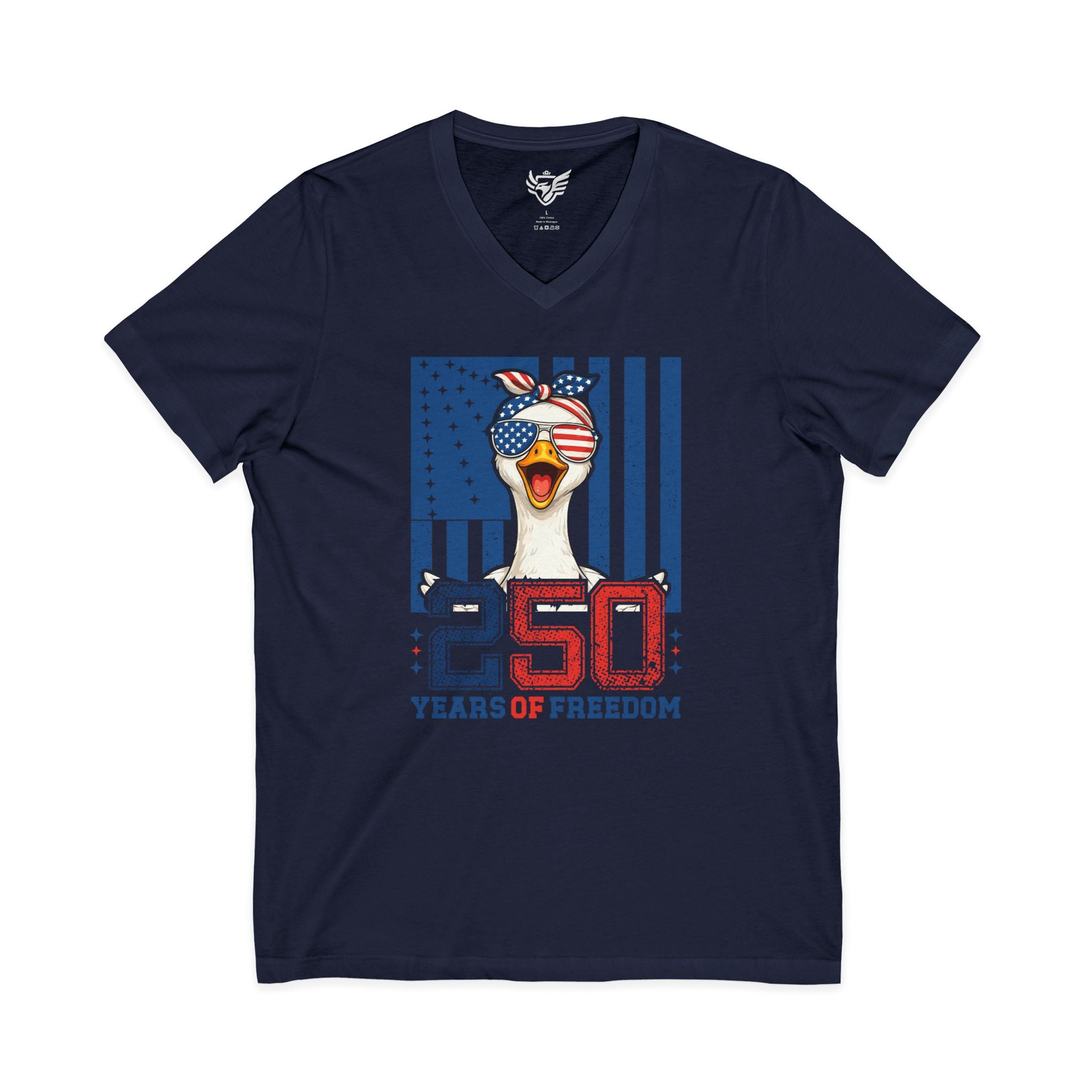 Celebration Goose Jersey Short Sleeve V-Neck Tee