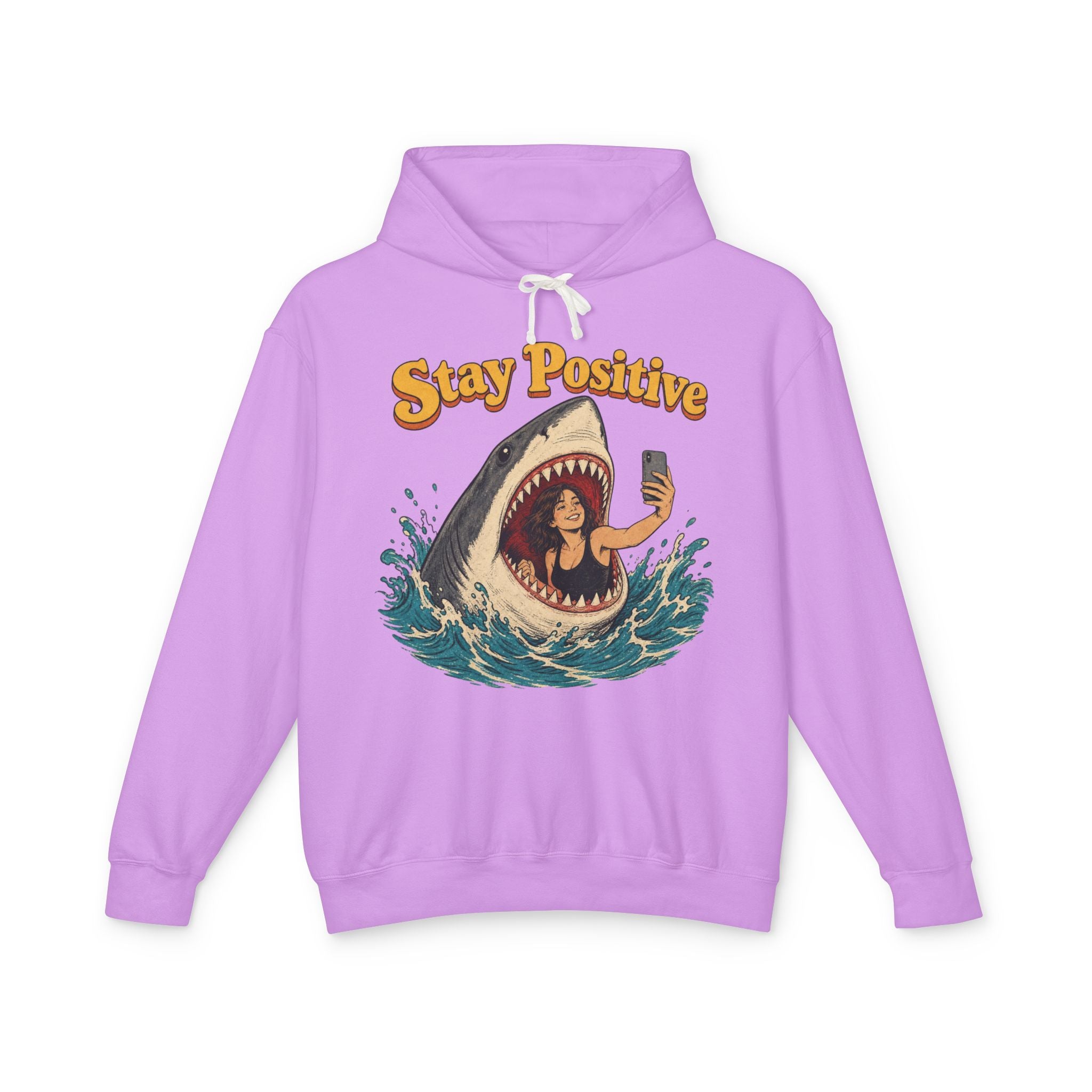 Stay Positive Lightweight Hooded Sweatshirt