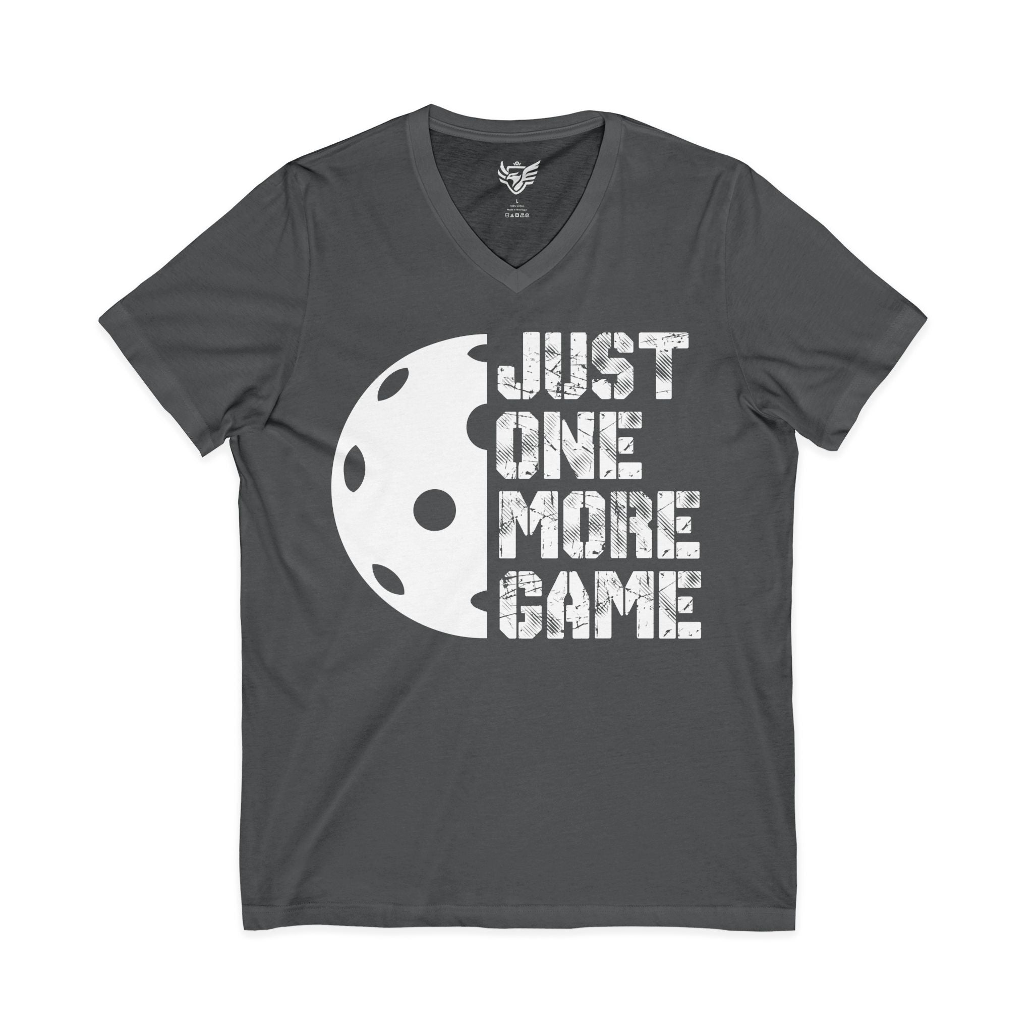 Just One More Game Jersey Short Sleeve V-Neck Tee