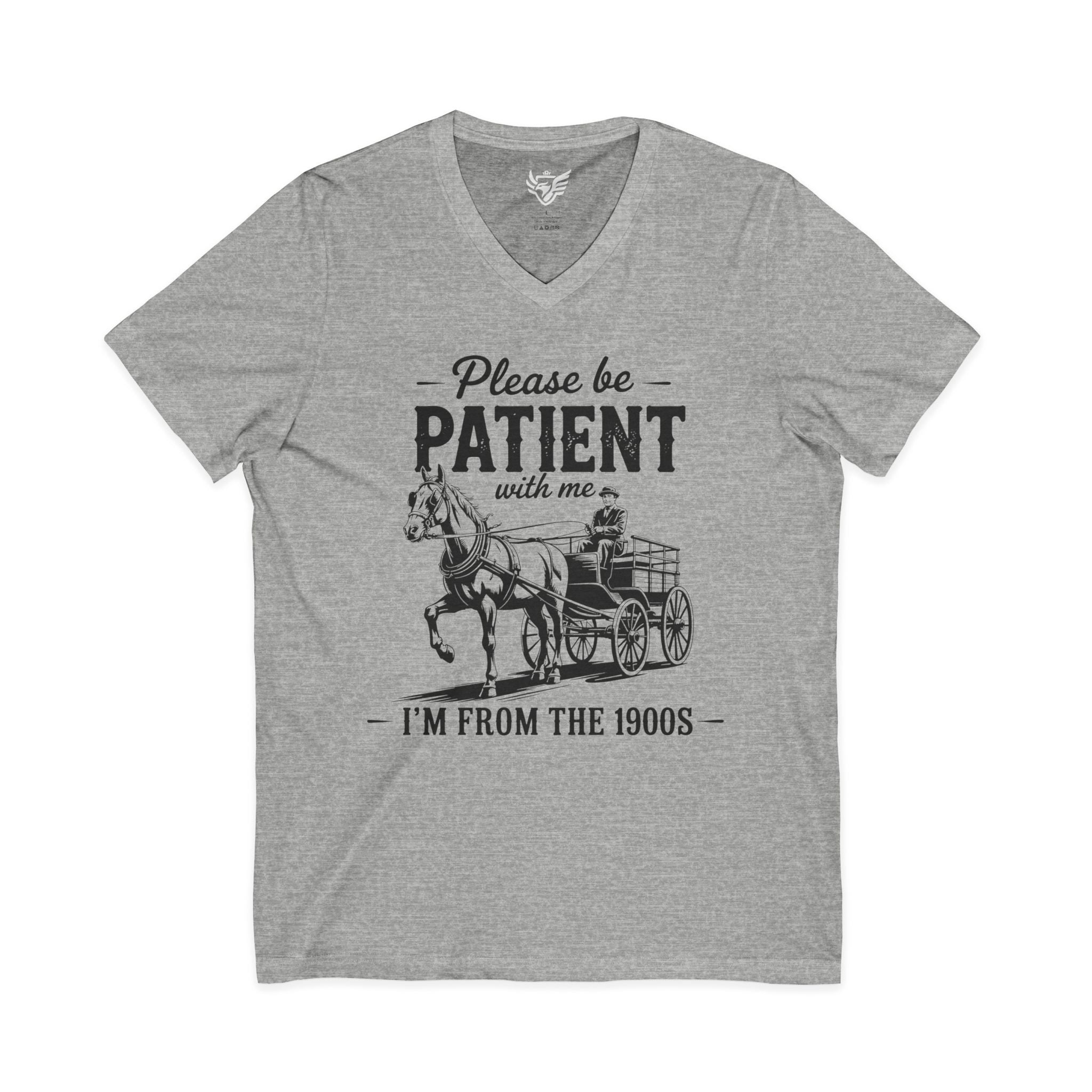 Please Be Patient With Me I'm From the 1900s Jersey Short Sleeve V-Neck Tee
