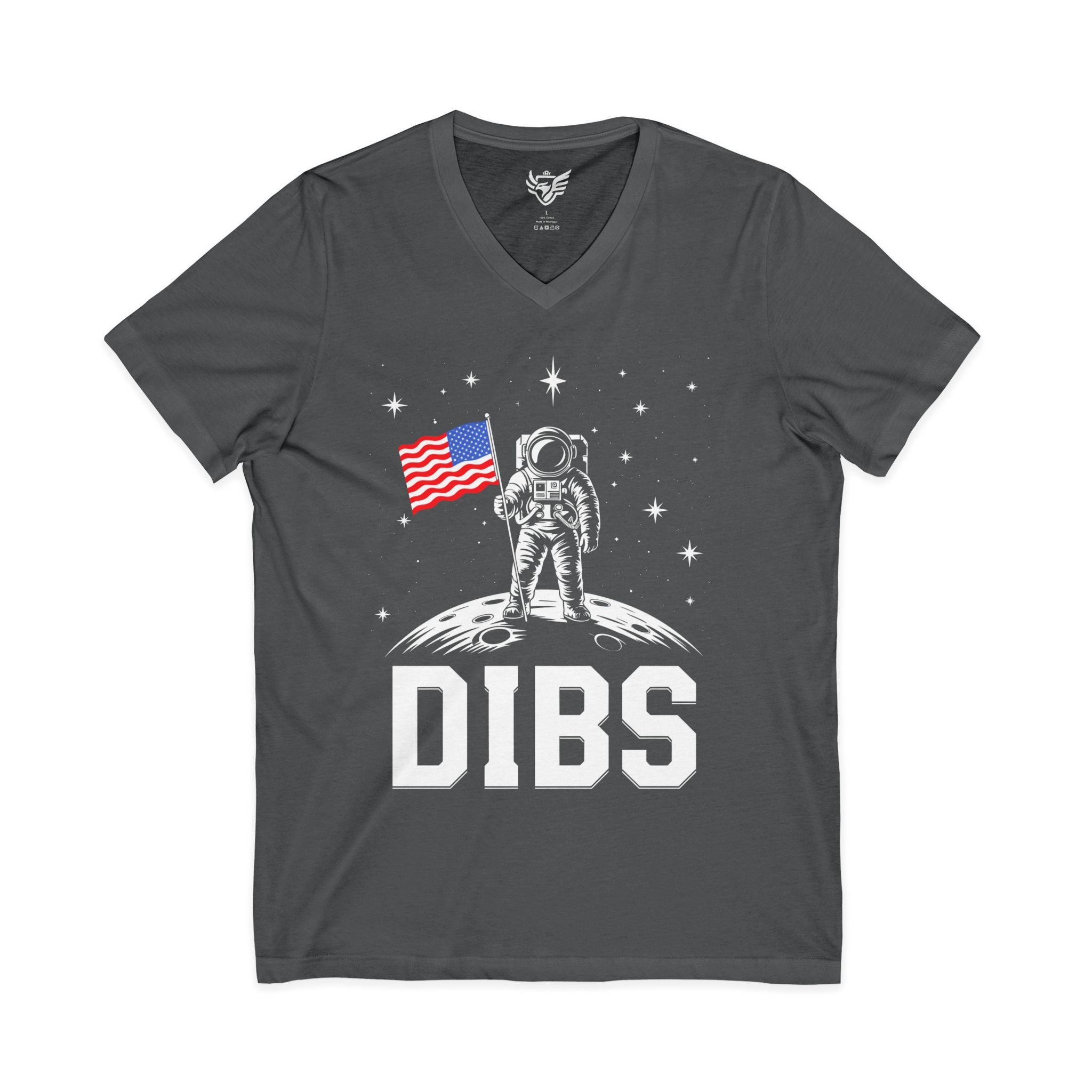 DIBS on the Moon Jersey Short Sleeve V-Neck Tee