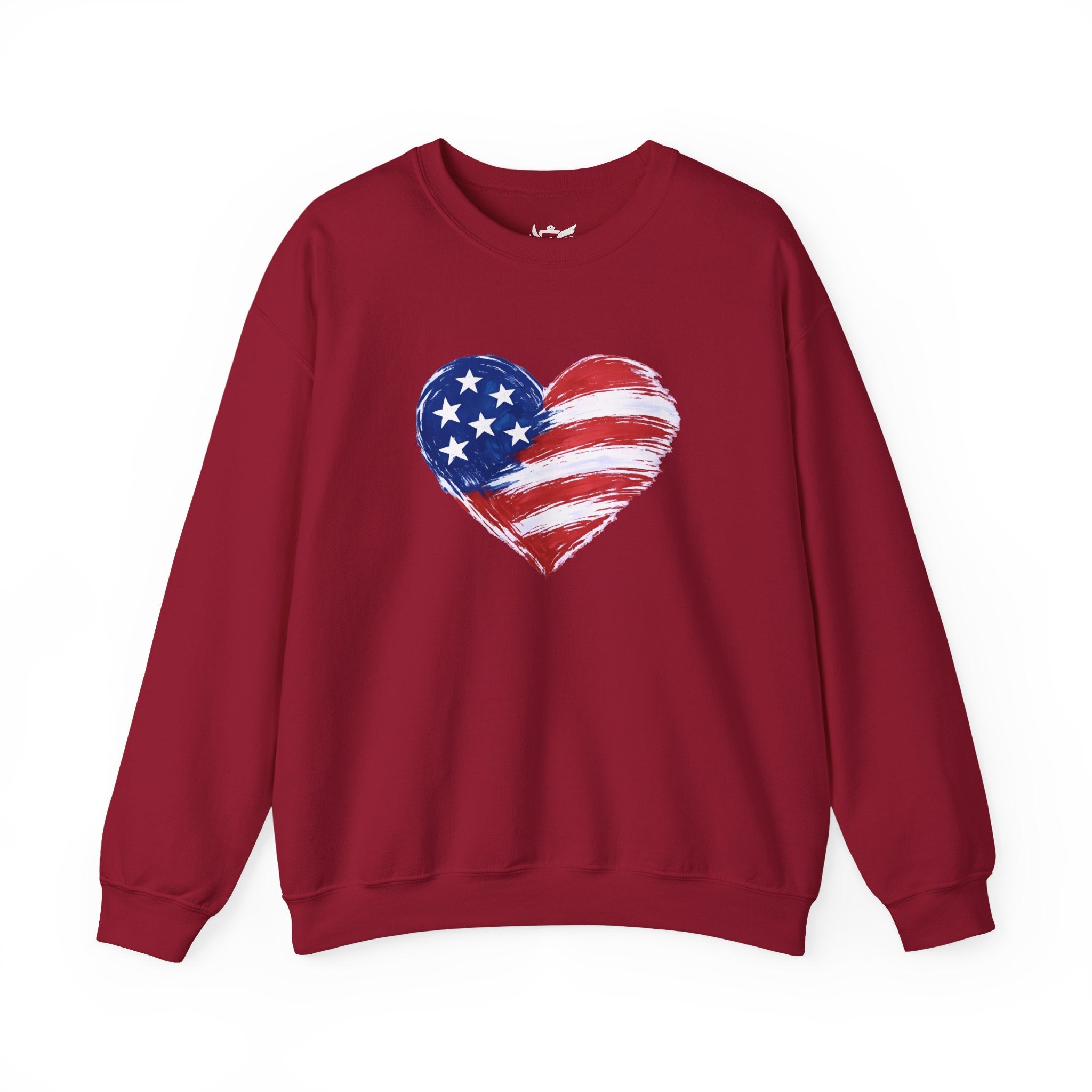 Heart Flag Heavy Blend™ Crewneck Sweatshirt