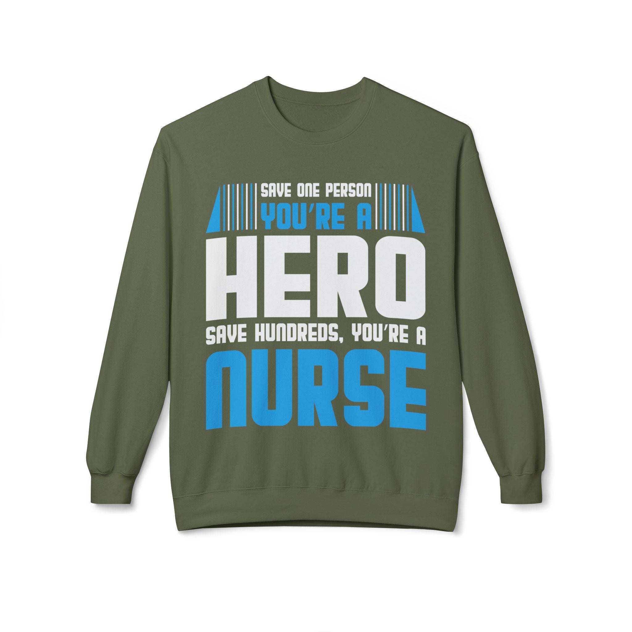 Nurses Are Heros Midweight Softstyle Fleece Crewneck Sweatshirt