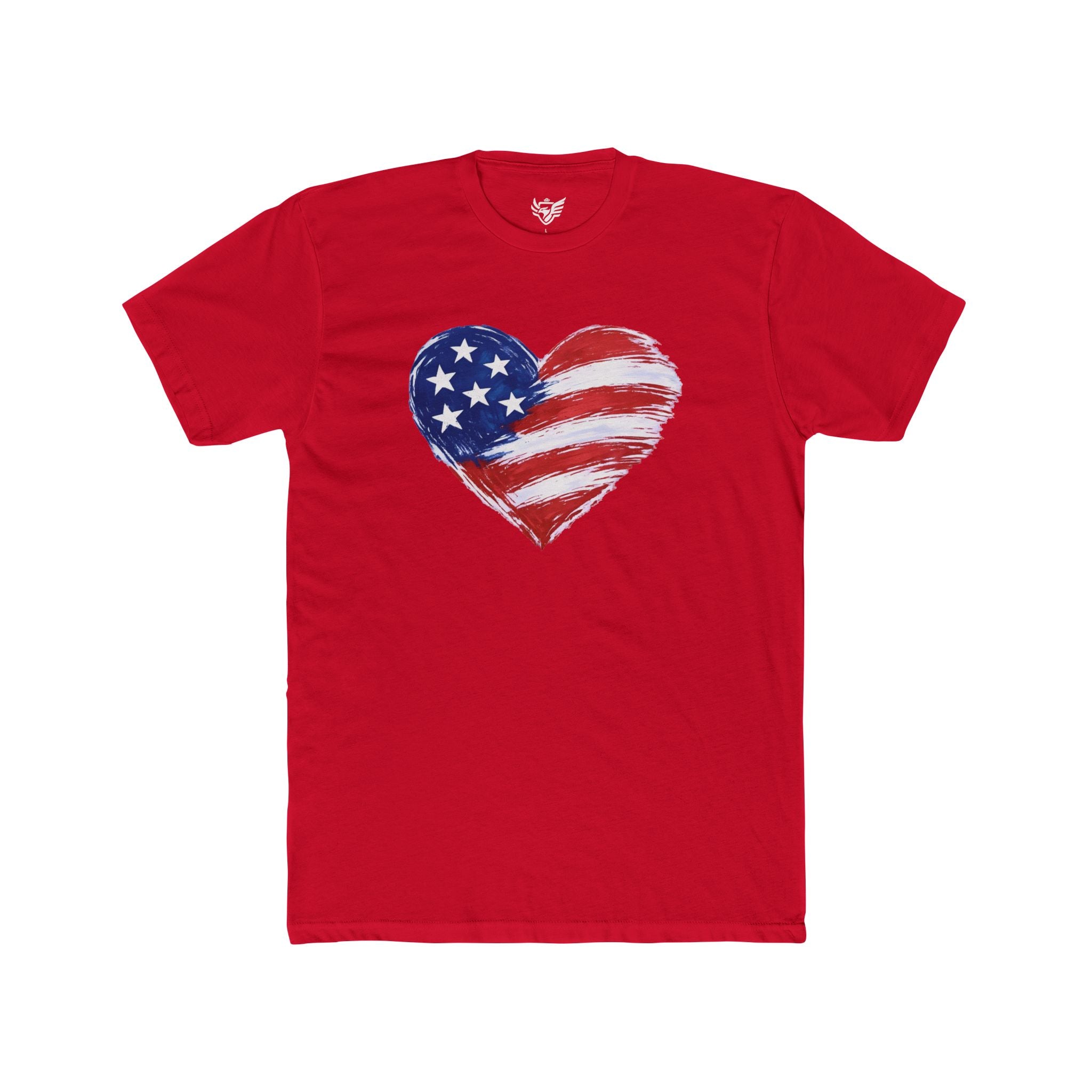 Heart Flag Cotton Crew Tee