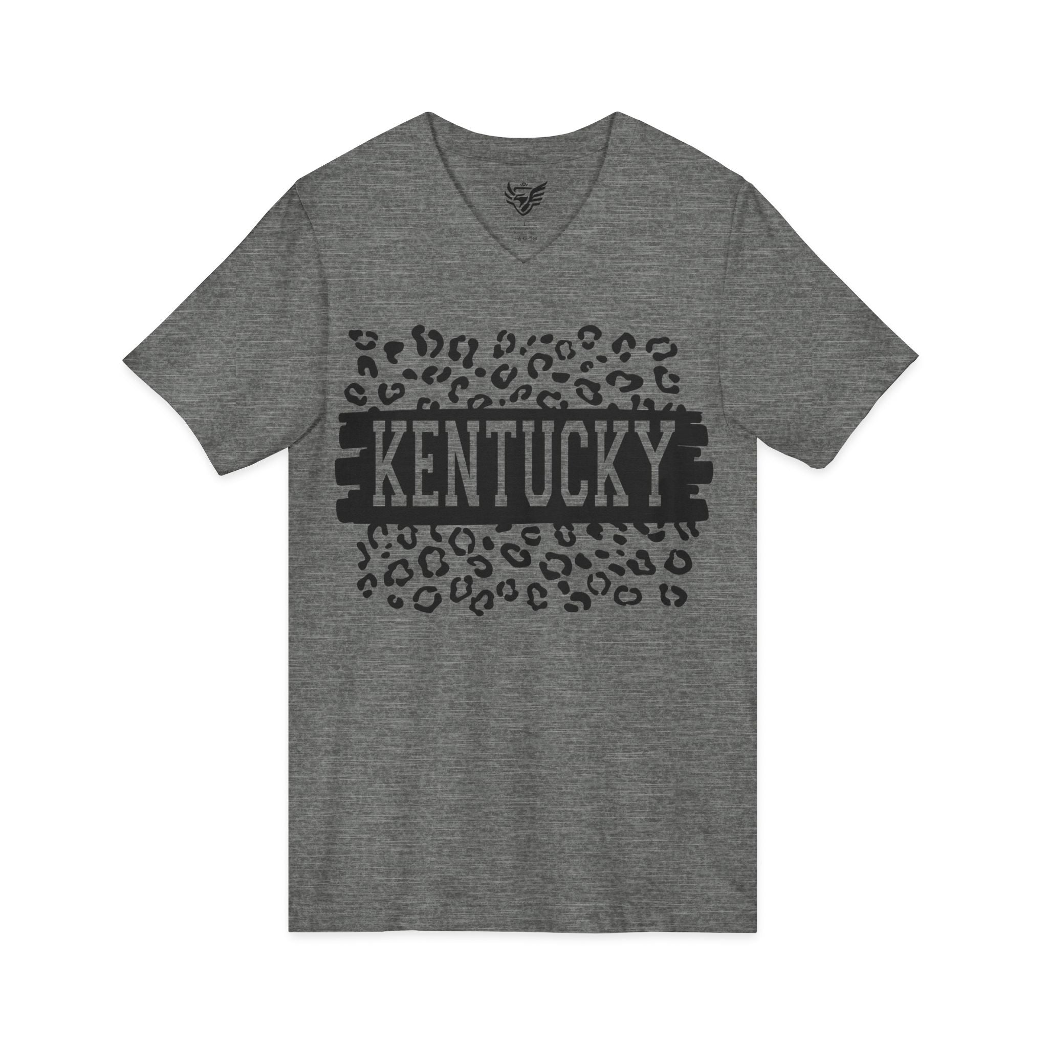 KY Leopard Jersey Short Sleeve V-Neck Tee