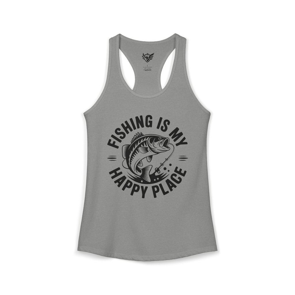 Fishing Is My Happy Place Ideal Racerback Tank