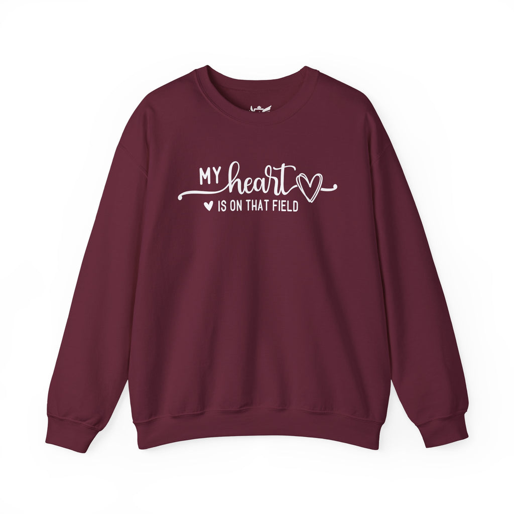 My Heart is on that Field Heavy Blend™ Crewneck Sweatshirt