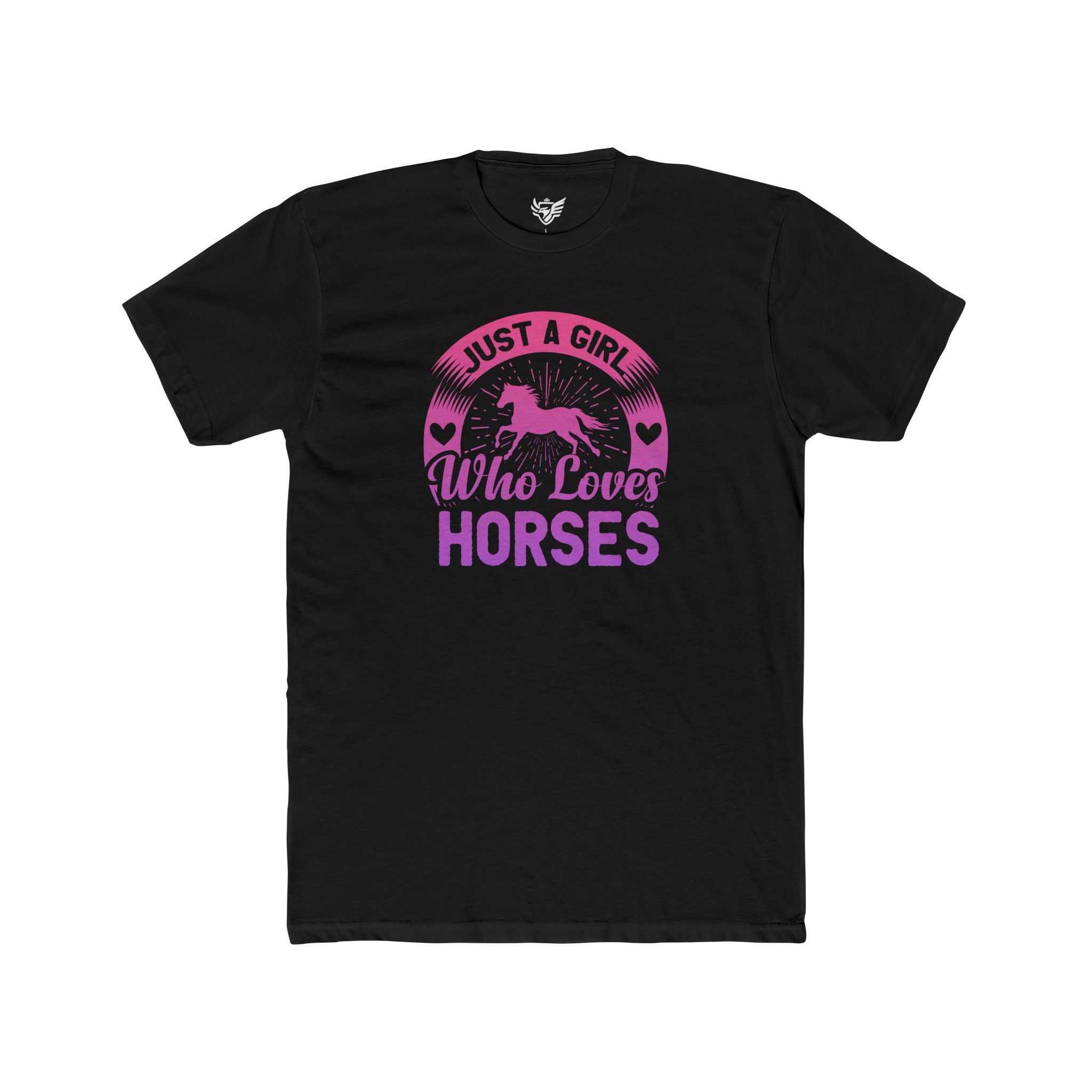 Just a Girl Who Loves Horses Cotton Crew Tee