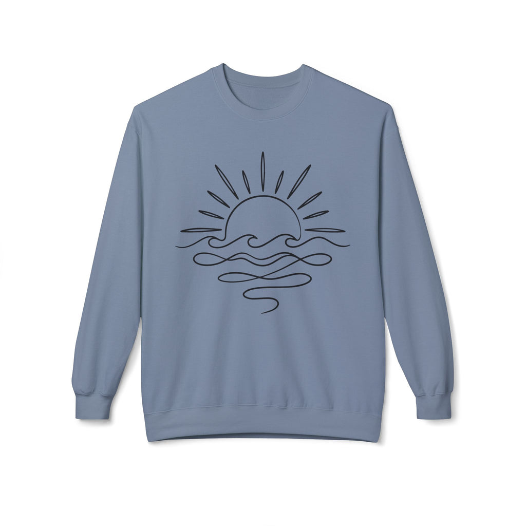 Sunny Sea Midweight Softstyle Fleece Crewneck Sweatshirt