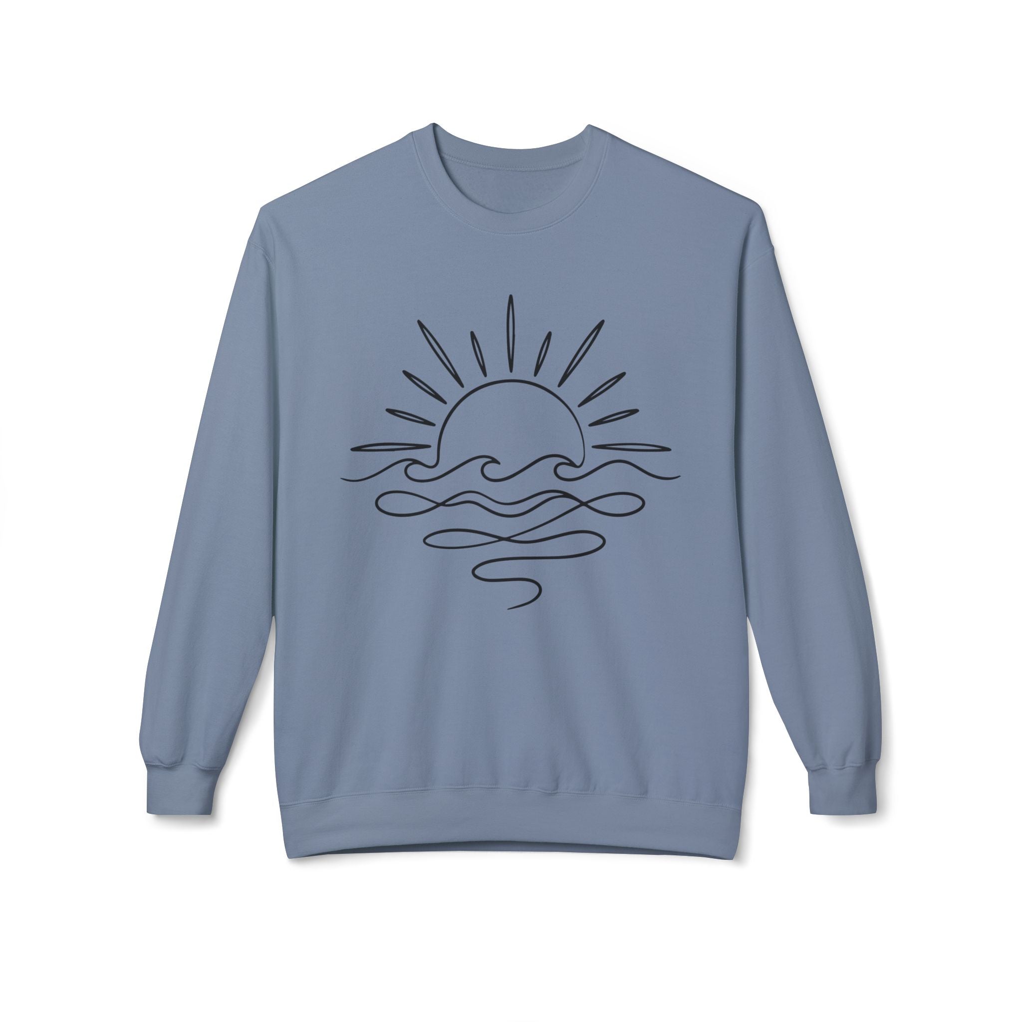 Sunny Sea Midweight Softstyle Fleece Crewneck Sweatshirt