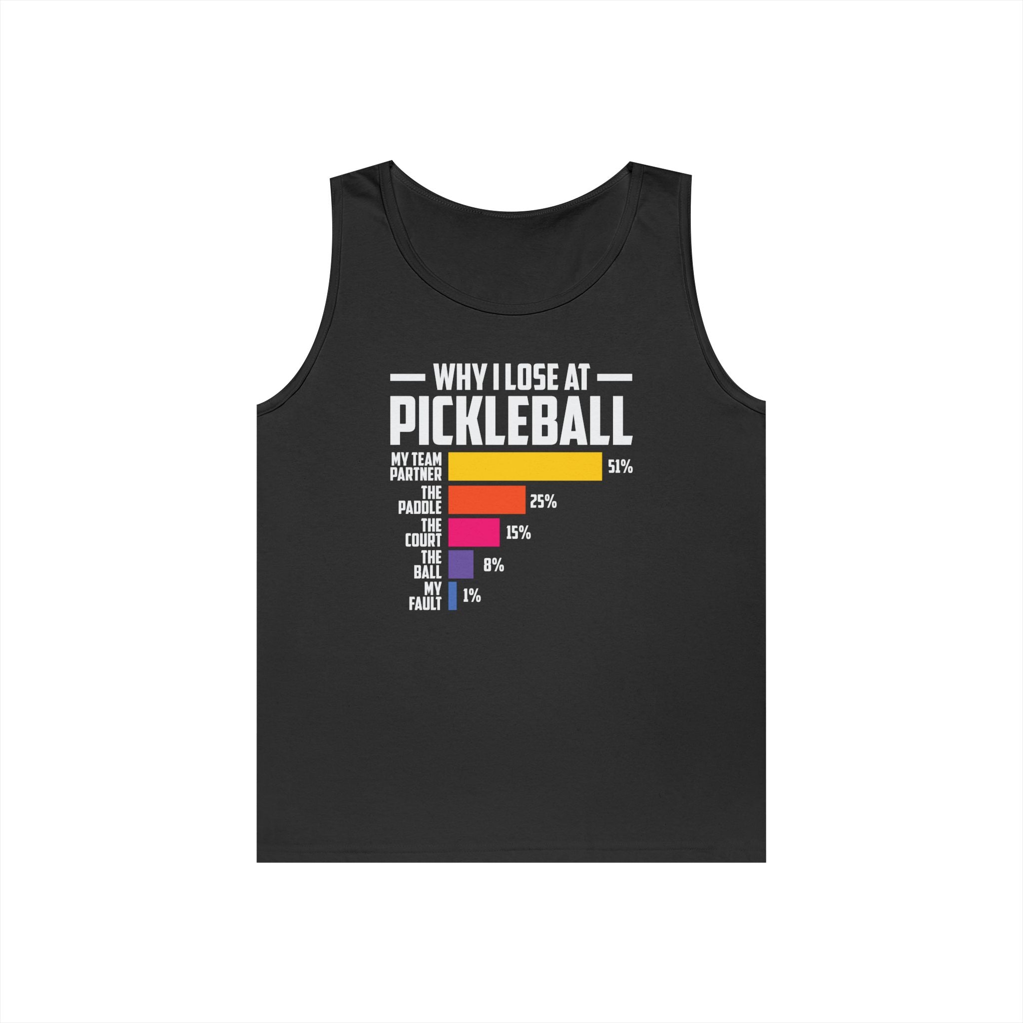 Why I Lose At Pickleball Heavy Cotton Tank Top